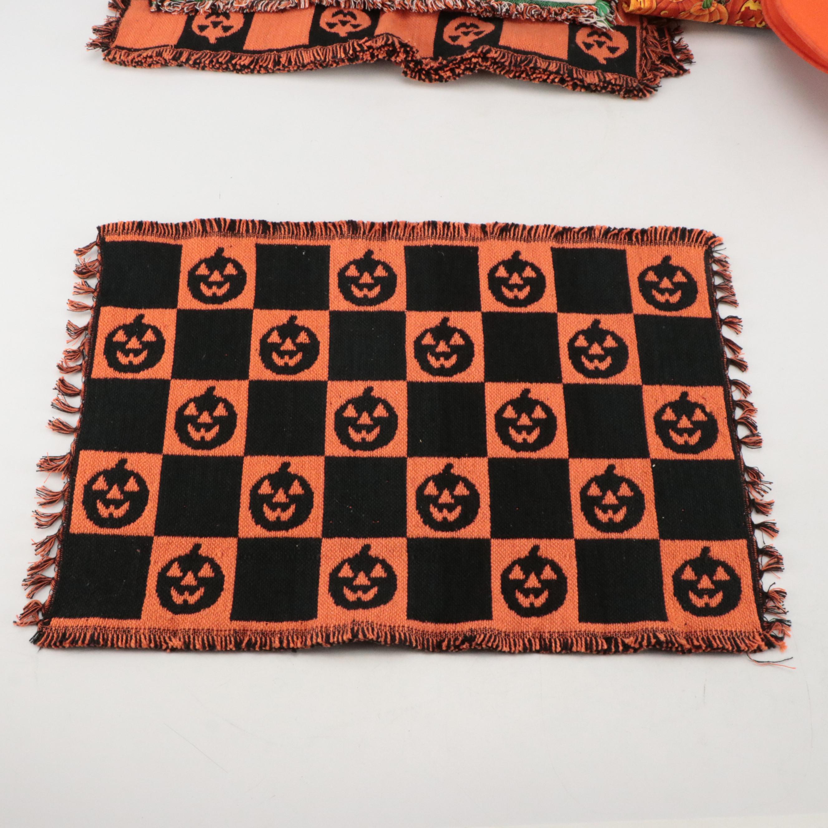 Lynn Morris Pumpkin-Shaped Ceramic Jar and Other Halloween Décor