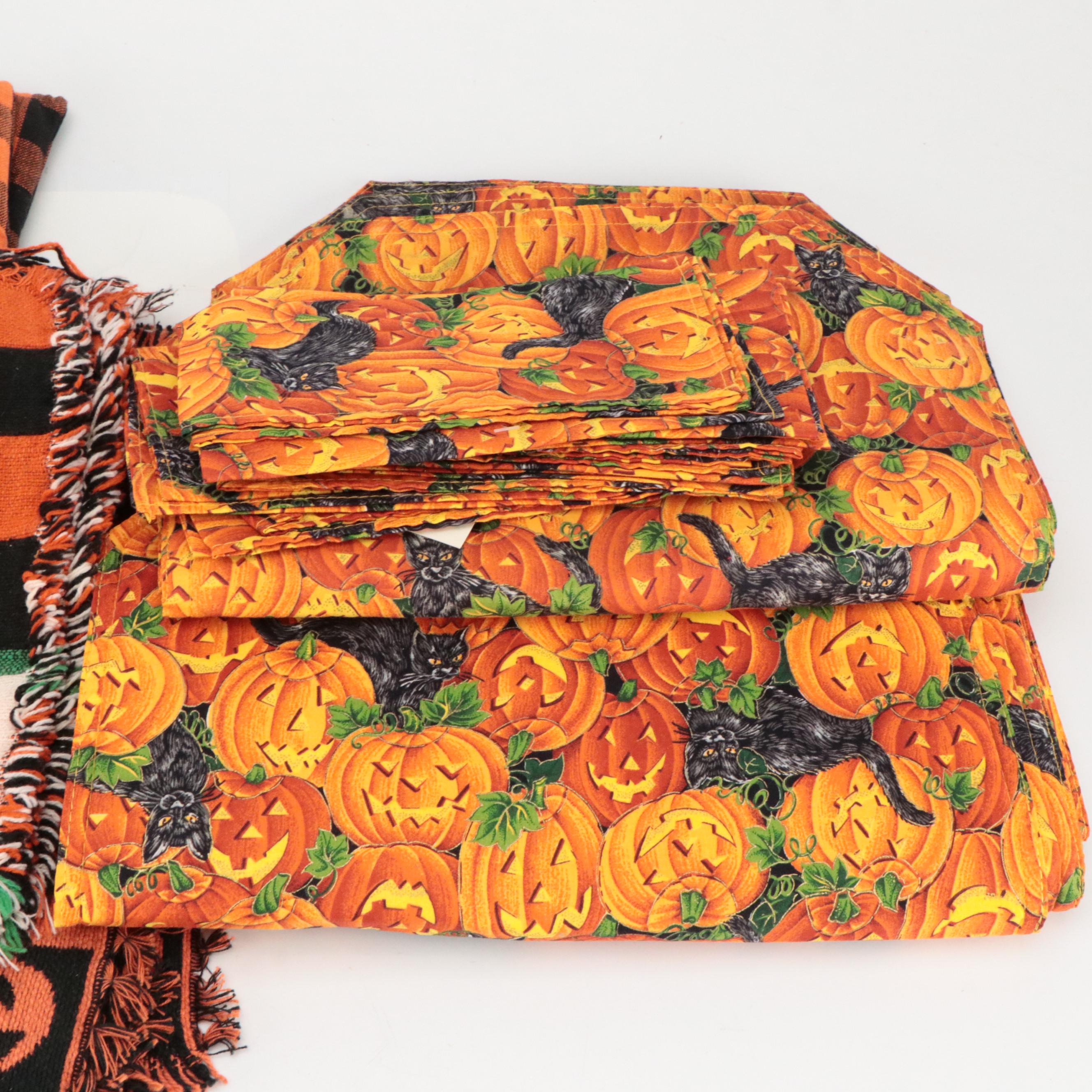 Lynn Morris Pumpkin-Shaped Ceramic Jar and Other Halloween Décor