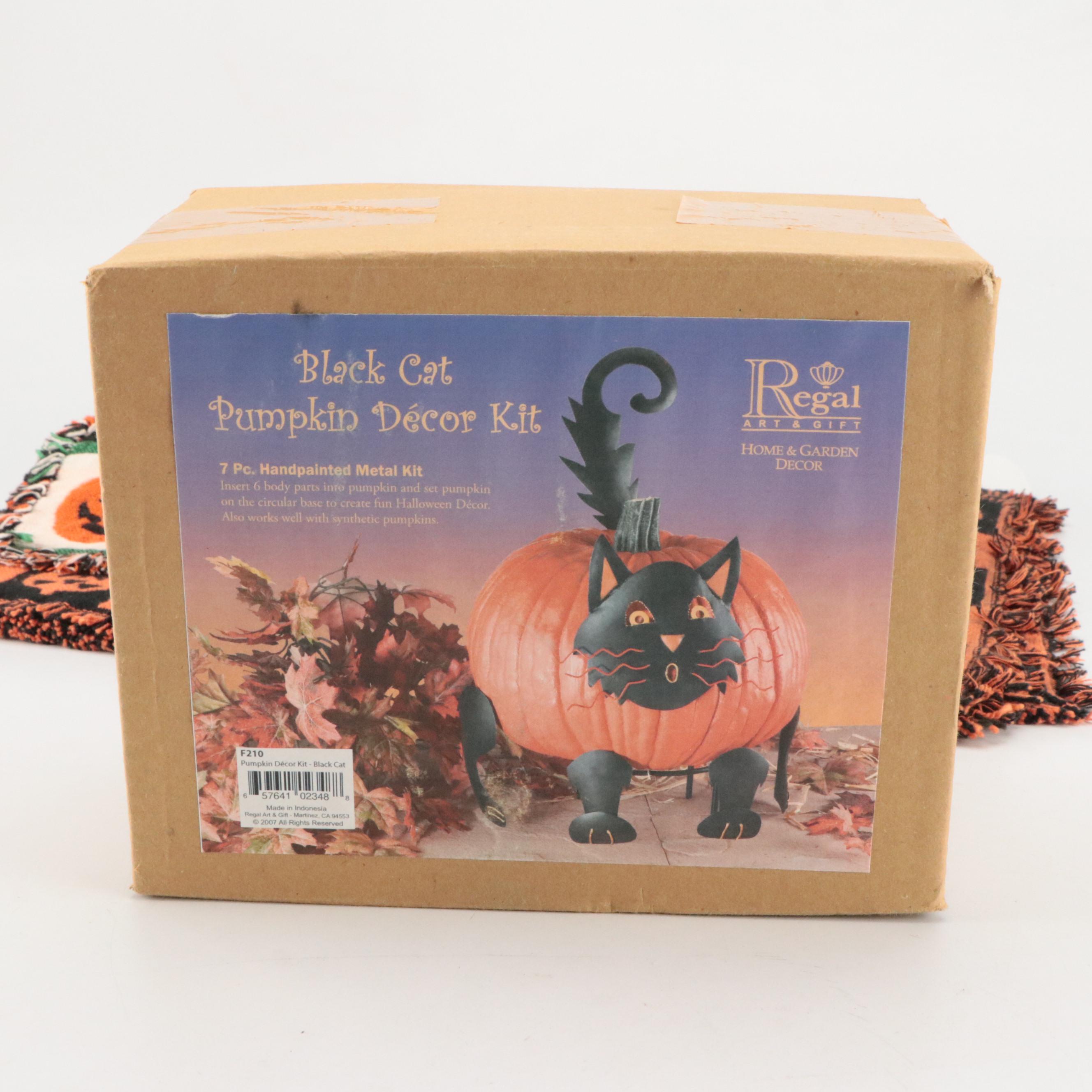 Lynn Morris Pumpkin-Shaped Ceramic Jar and Other Halloween Décor