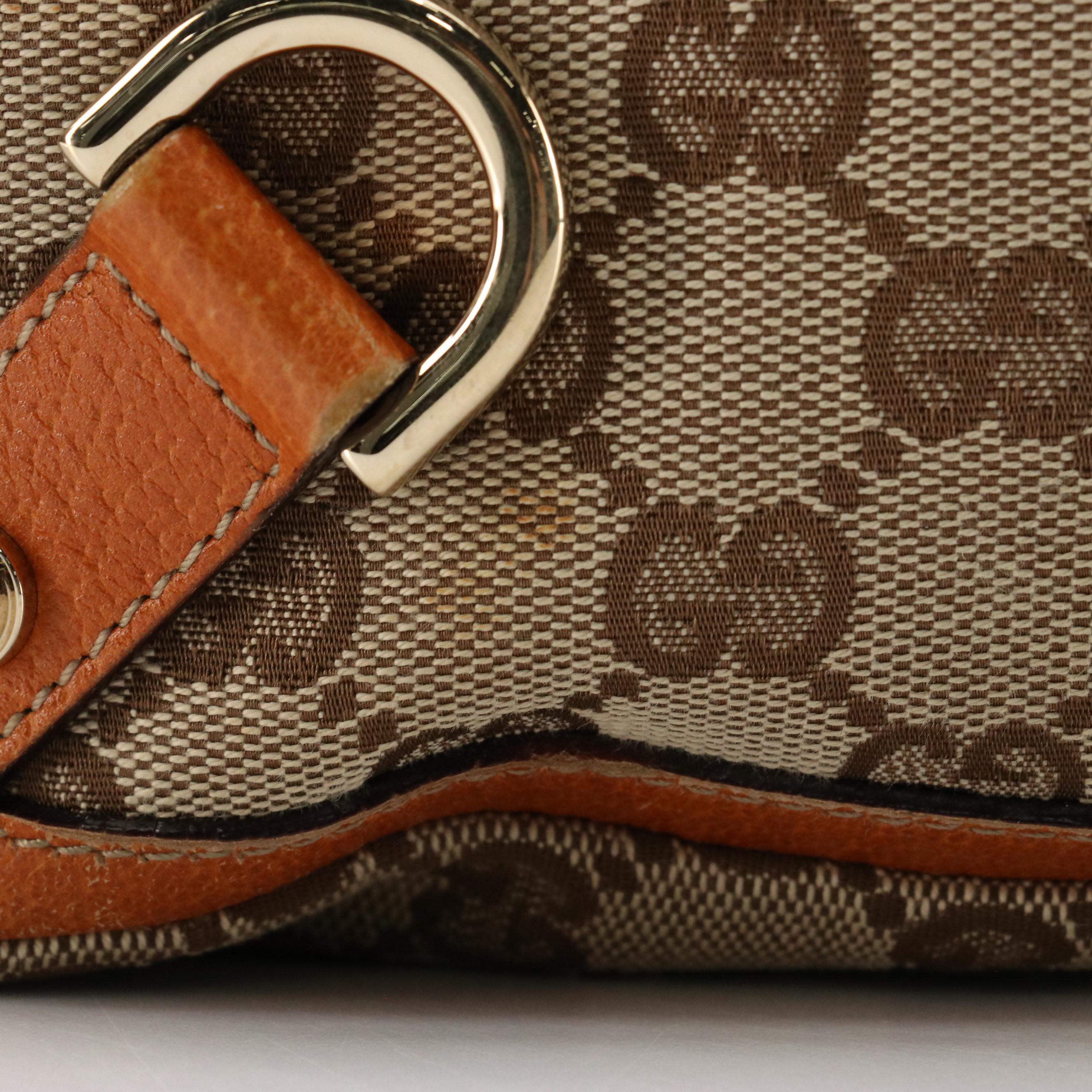 Gucci GG Canvas and Leather Abbey Tote Bag