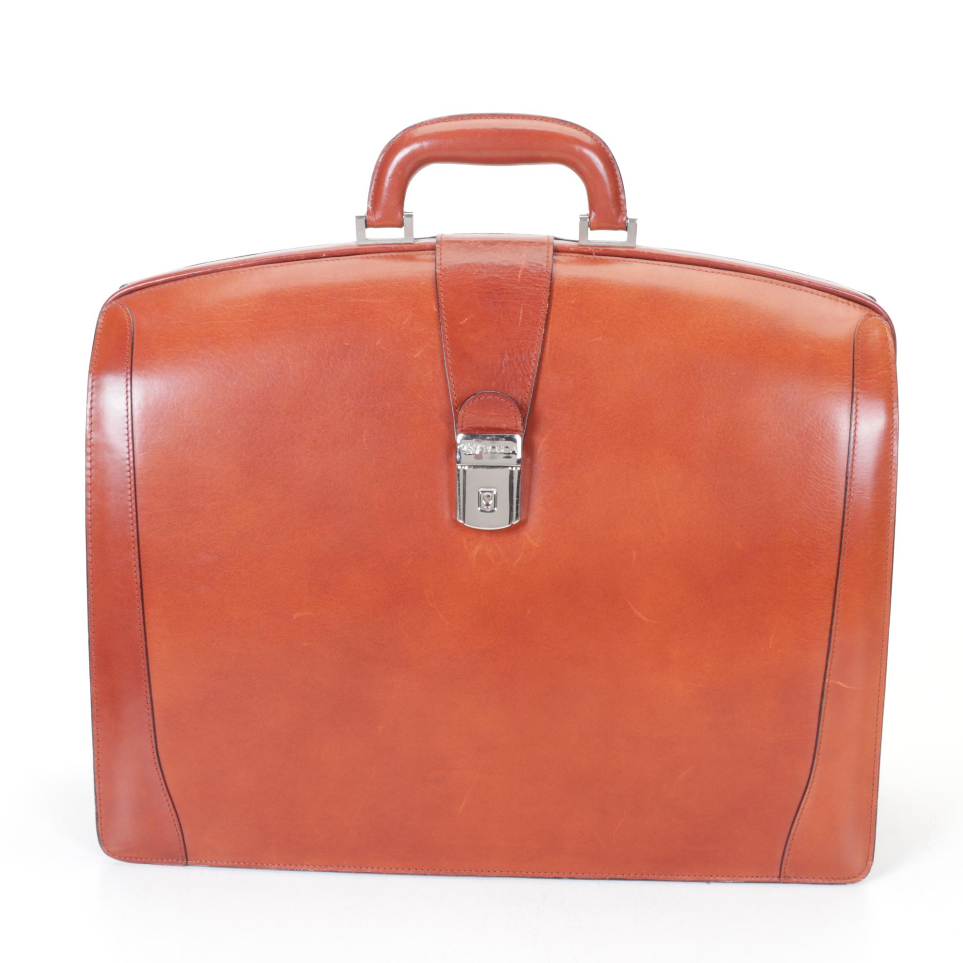 Bosca "Partner's" Hardshell Leather Briefcase and Portfolio