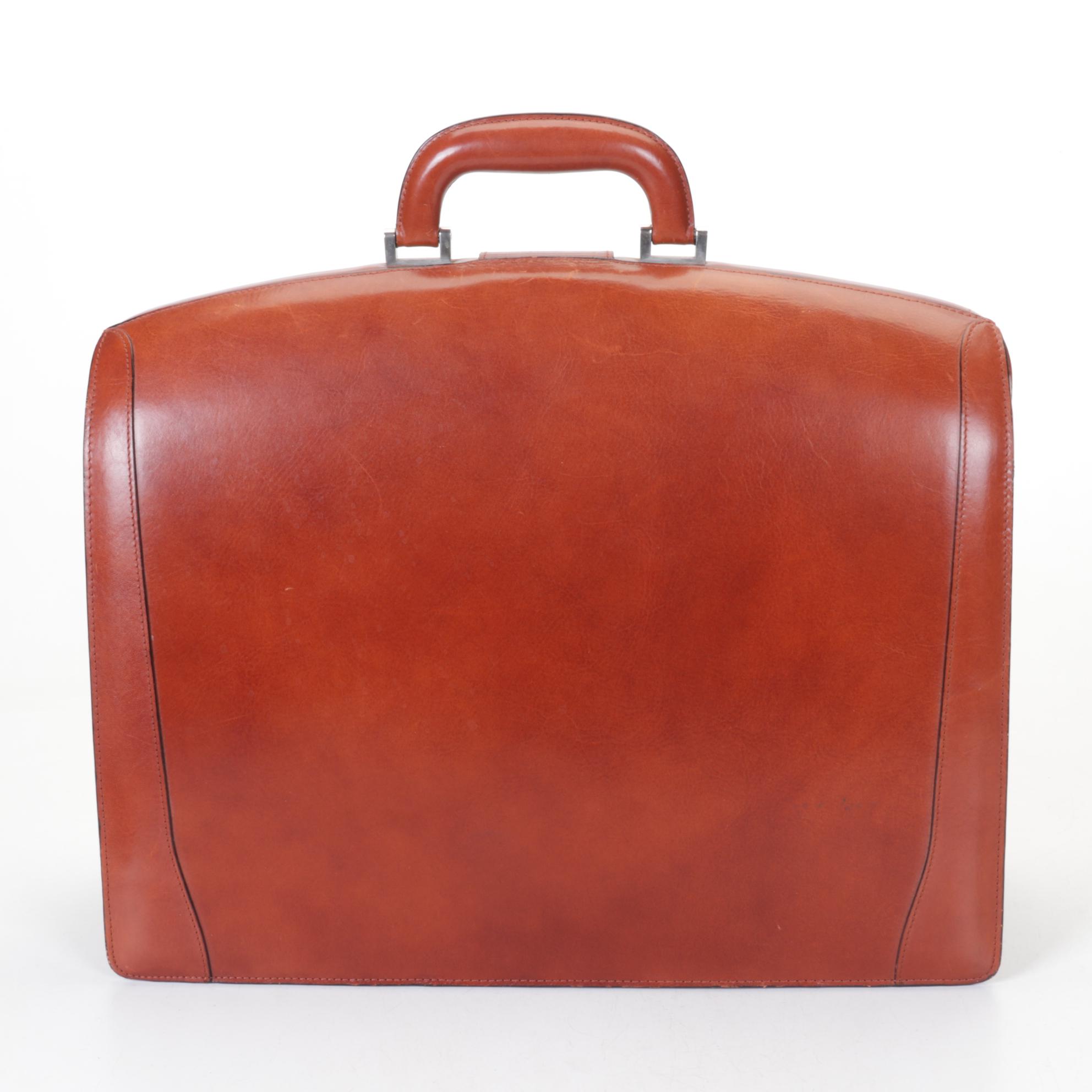 Bosca "Partner's" Hardshell Leather Briefcase and Portfolio