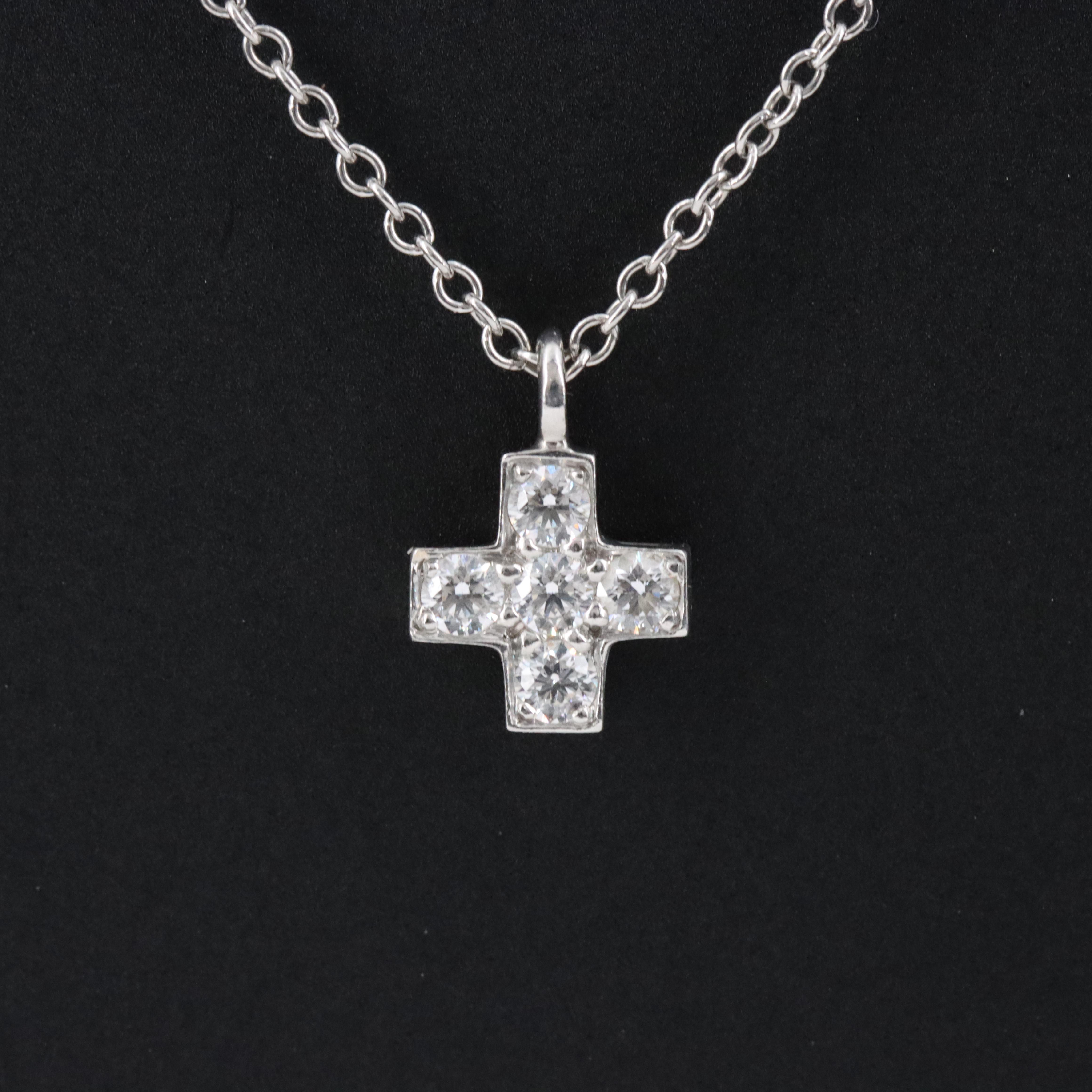 Tiffany & Co. Platinum and Diamond Cruciform Cross Necklace