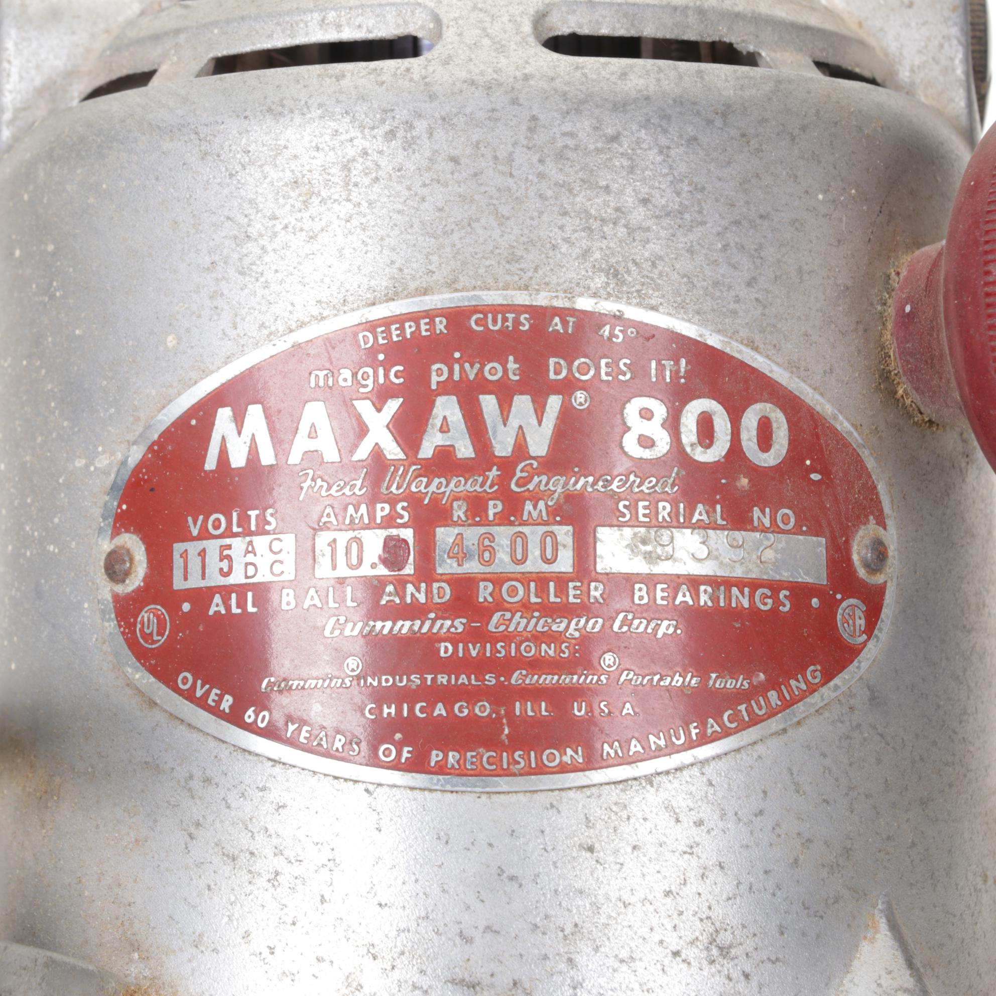 Fred Wappat "Maxaw 800" Circular Saw