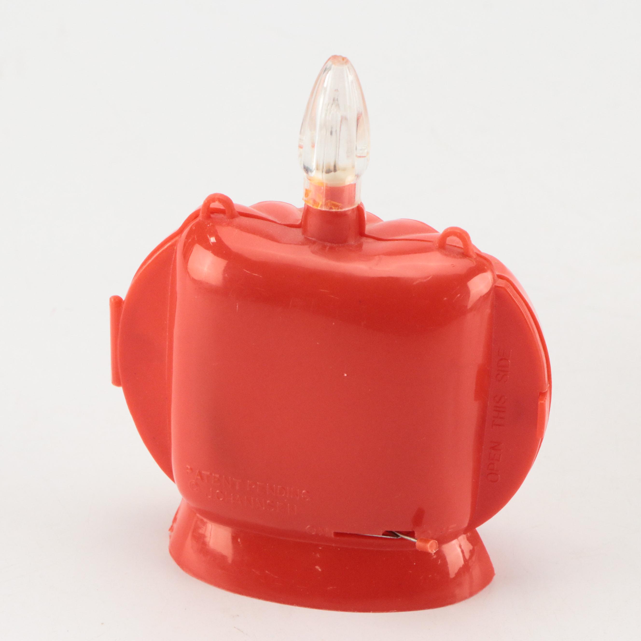 Halloween Horn, Bugle and Noisemaker with Pumpkin Light, Mid-20th Century