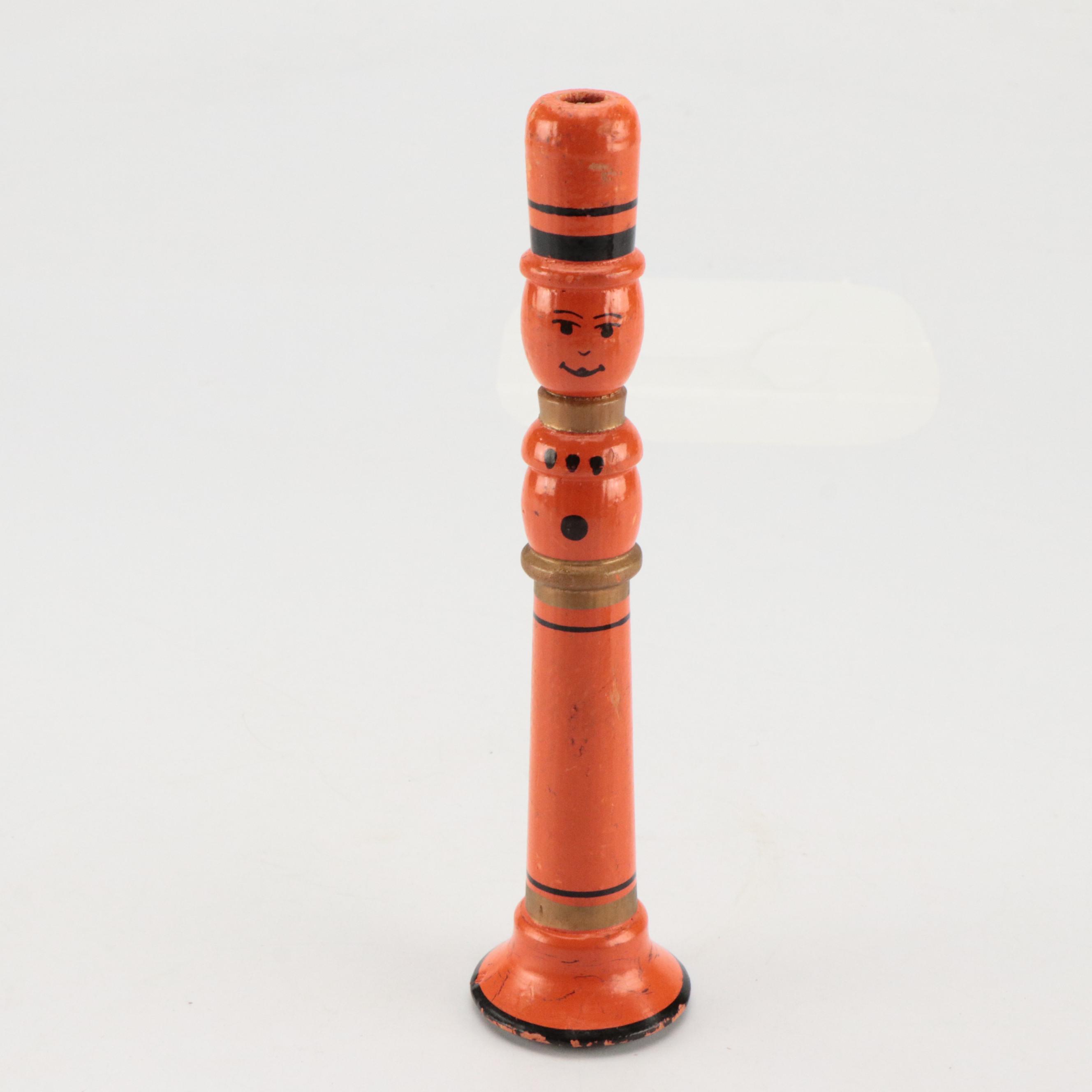 Halloween Horn, Bugle and Noisemaker with Pumpkin Light, Mid-20th Century