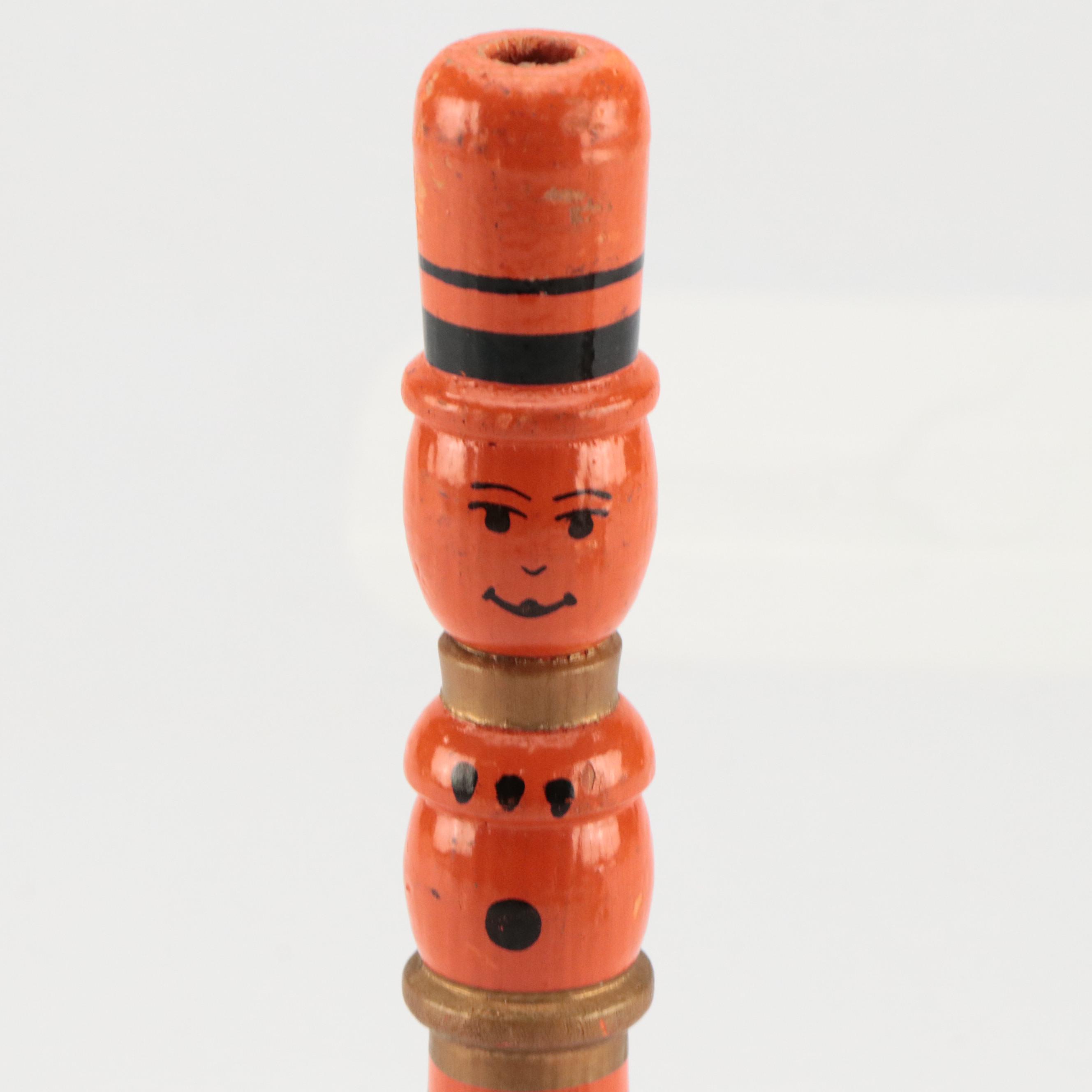 Halloween Horn, Bugle and Noisemaker with Pumpkin Light, Mid-20th Century