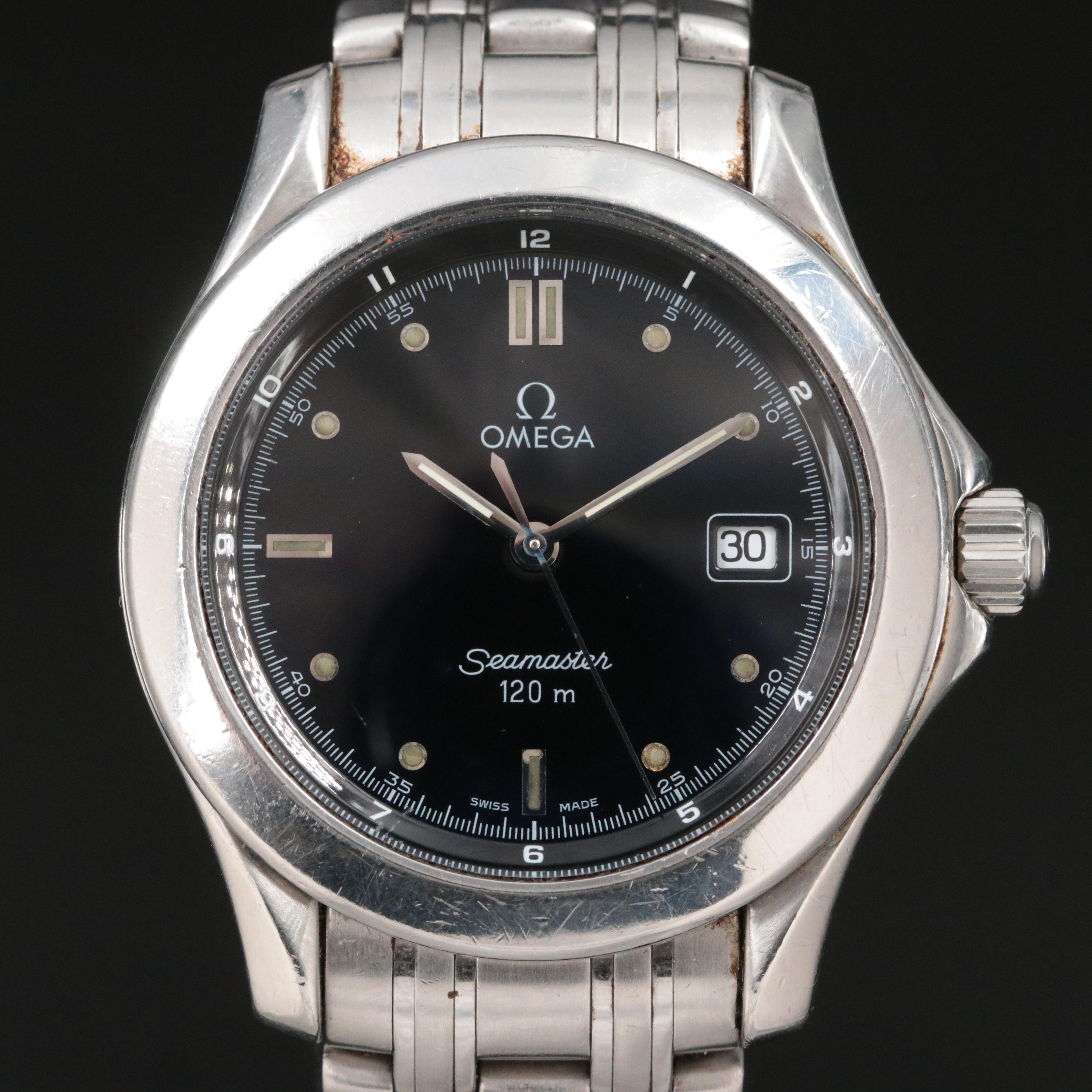 1993 Omega Seamaster 120 meters Date Watch
