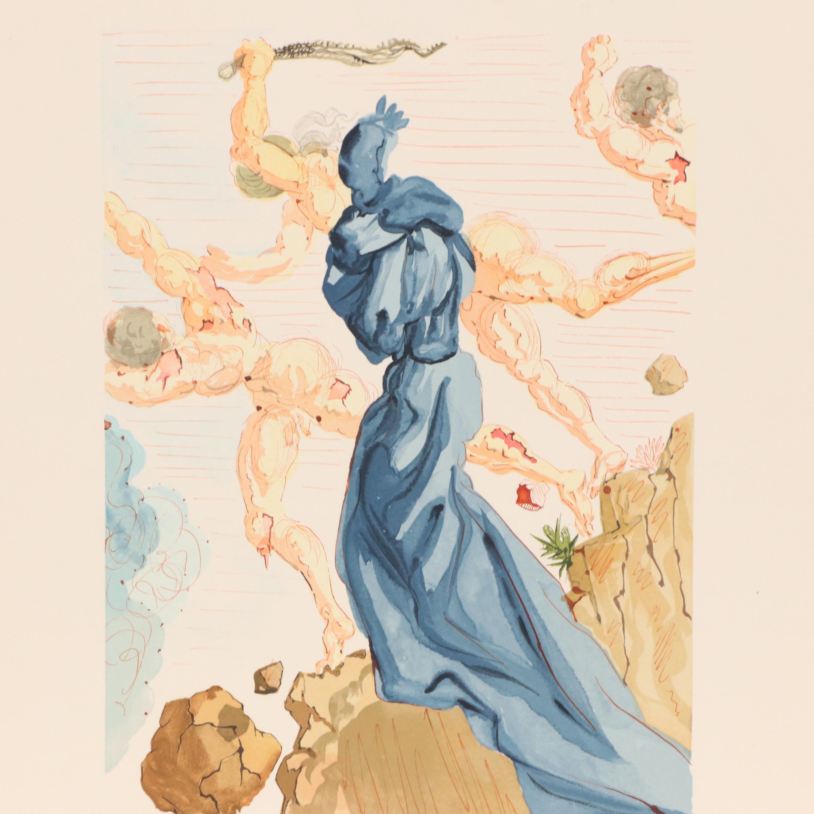 Salvador Dalí Wood Engraving "Les Margelles du Phlégéton," 1960–1964