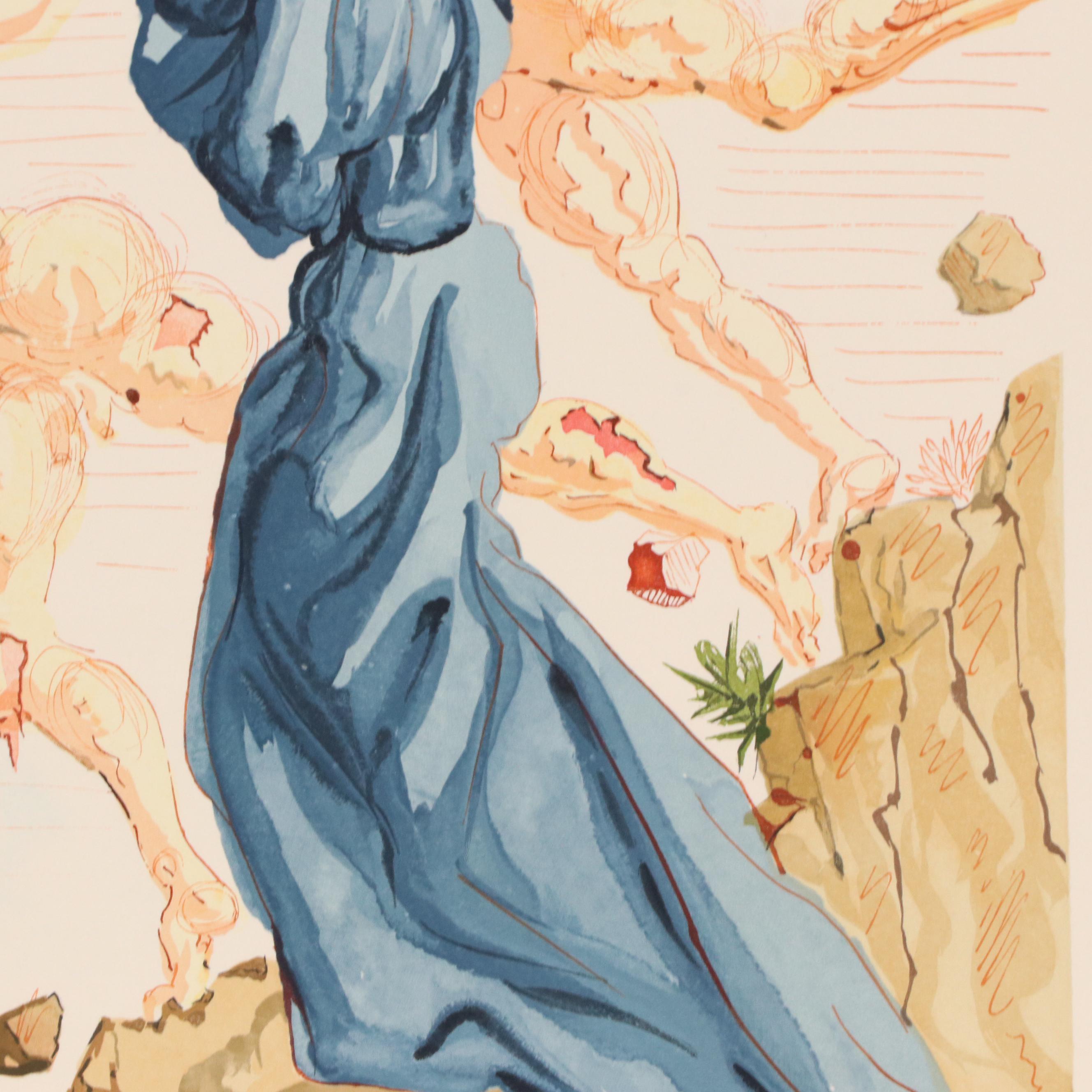 Salvador Dalí Wood Engraving "Les Margelles du Phlégéton," 1960–1964