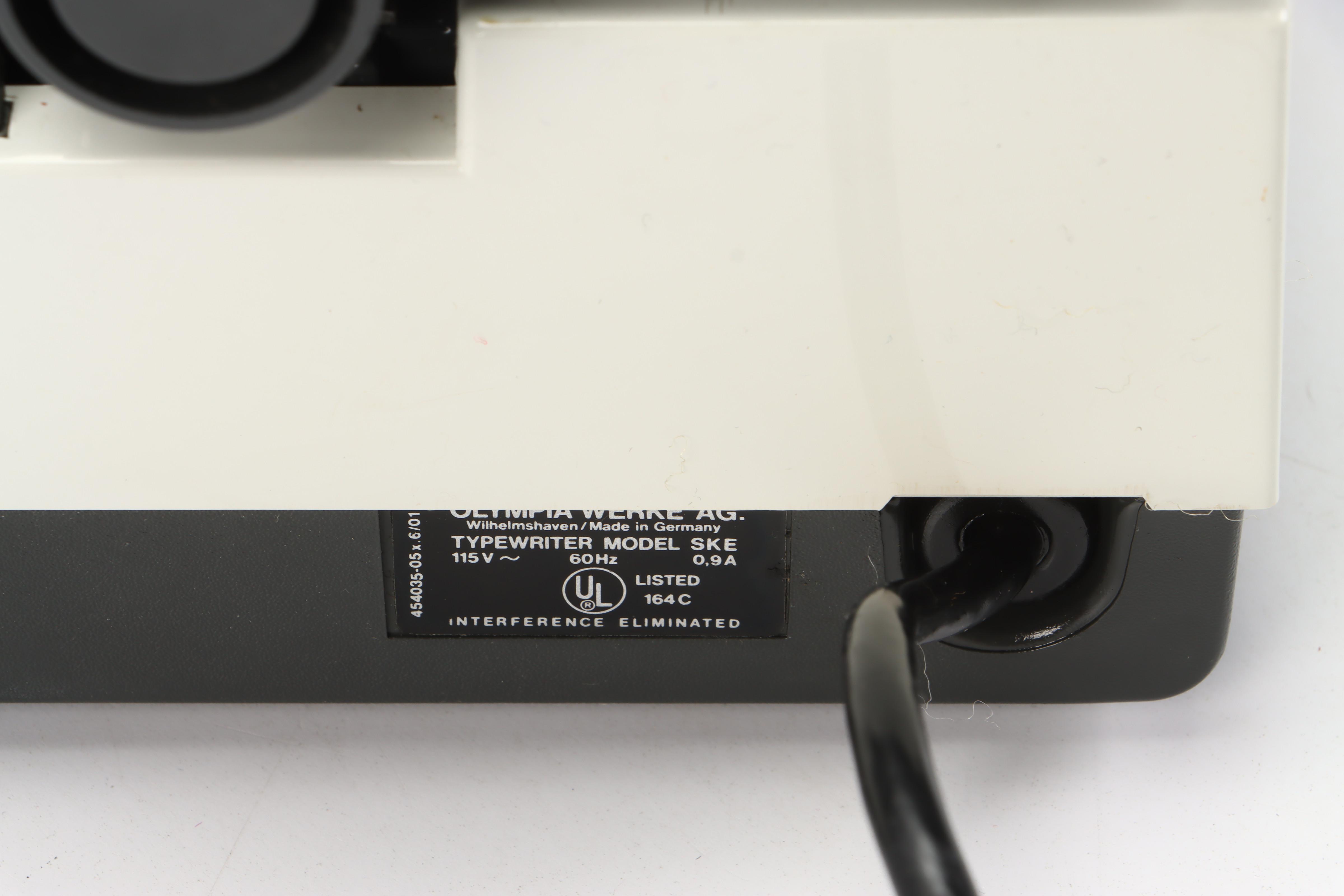 Olympia Report de Luxe Electric Typewriter with Carrying Case, 1970s