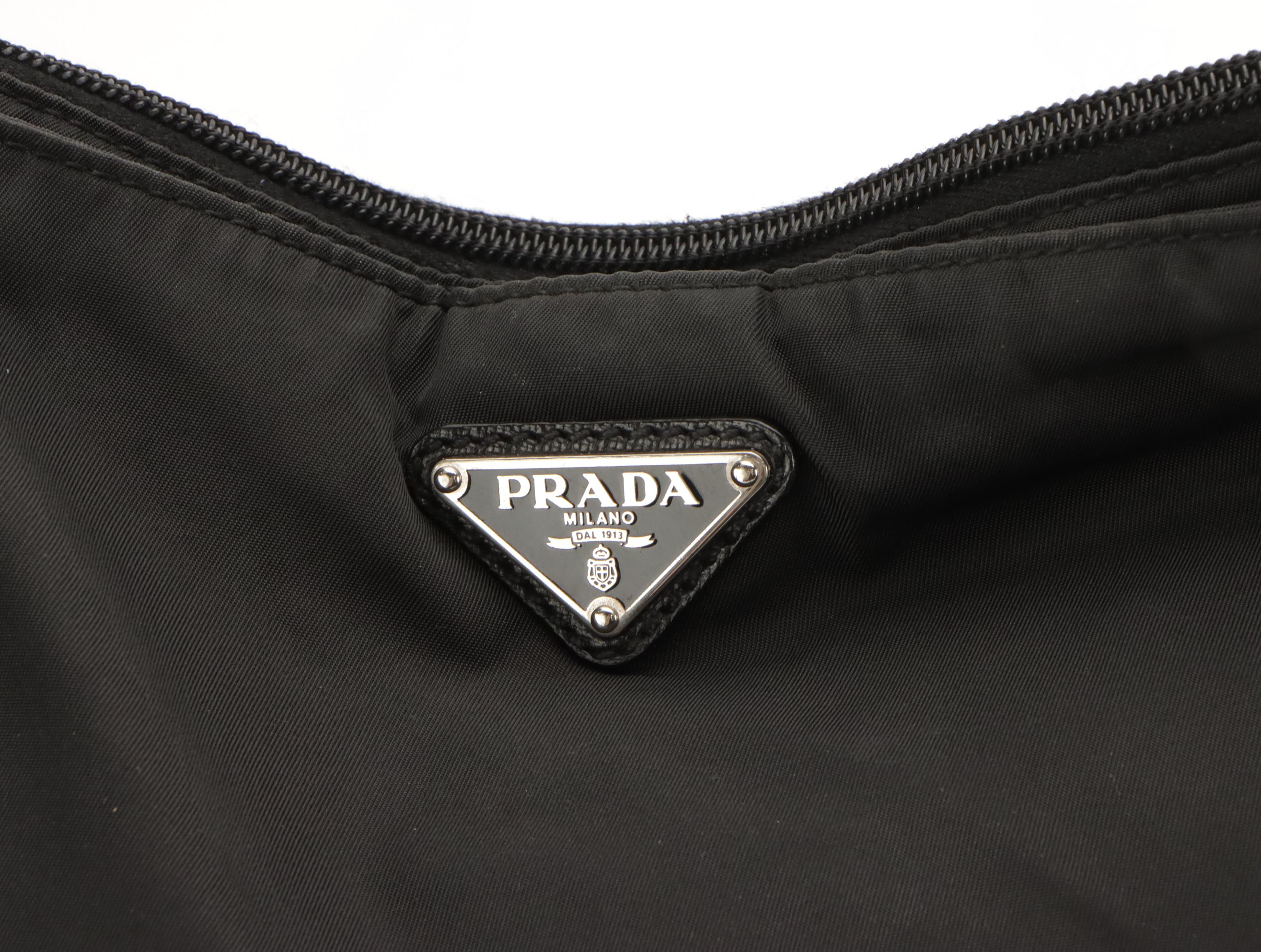 Prada Black Tessuto Nylon Messenger Bag