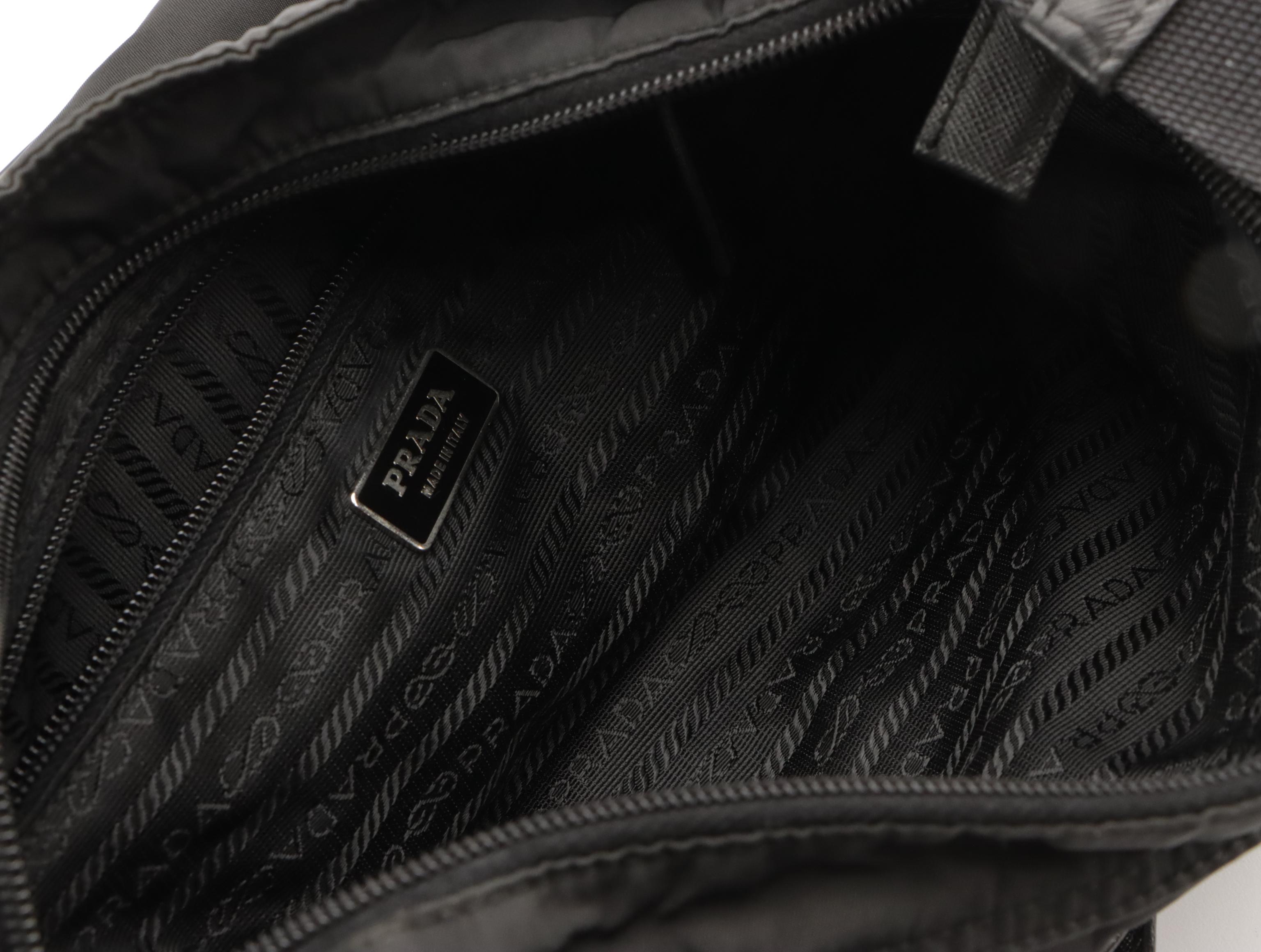 Prada Black Tessuto Nylon Messenger Bag