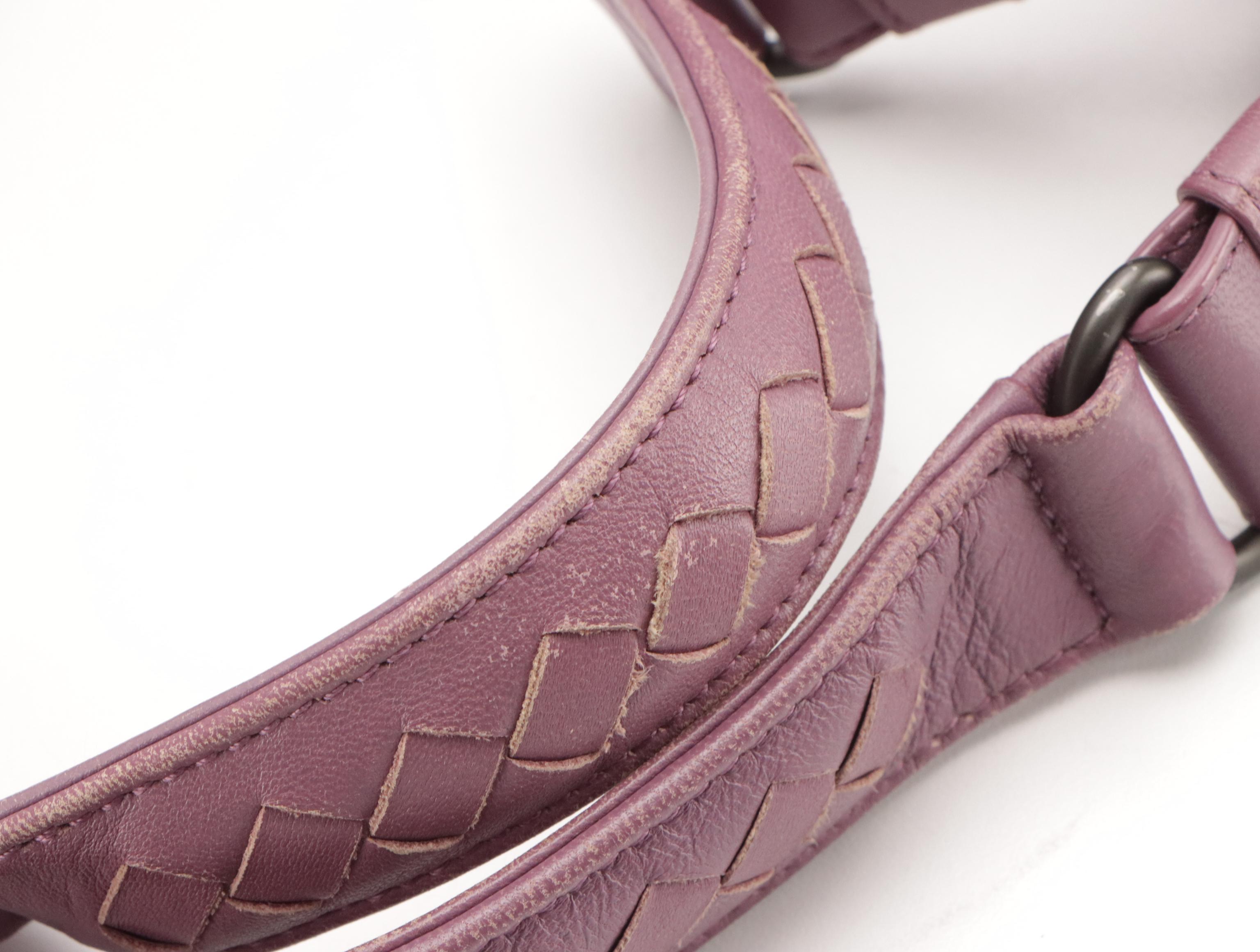 Bottega Veneta Lilac Intrecciato Leather Hobo Shoulder Bag