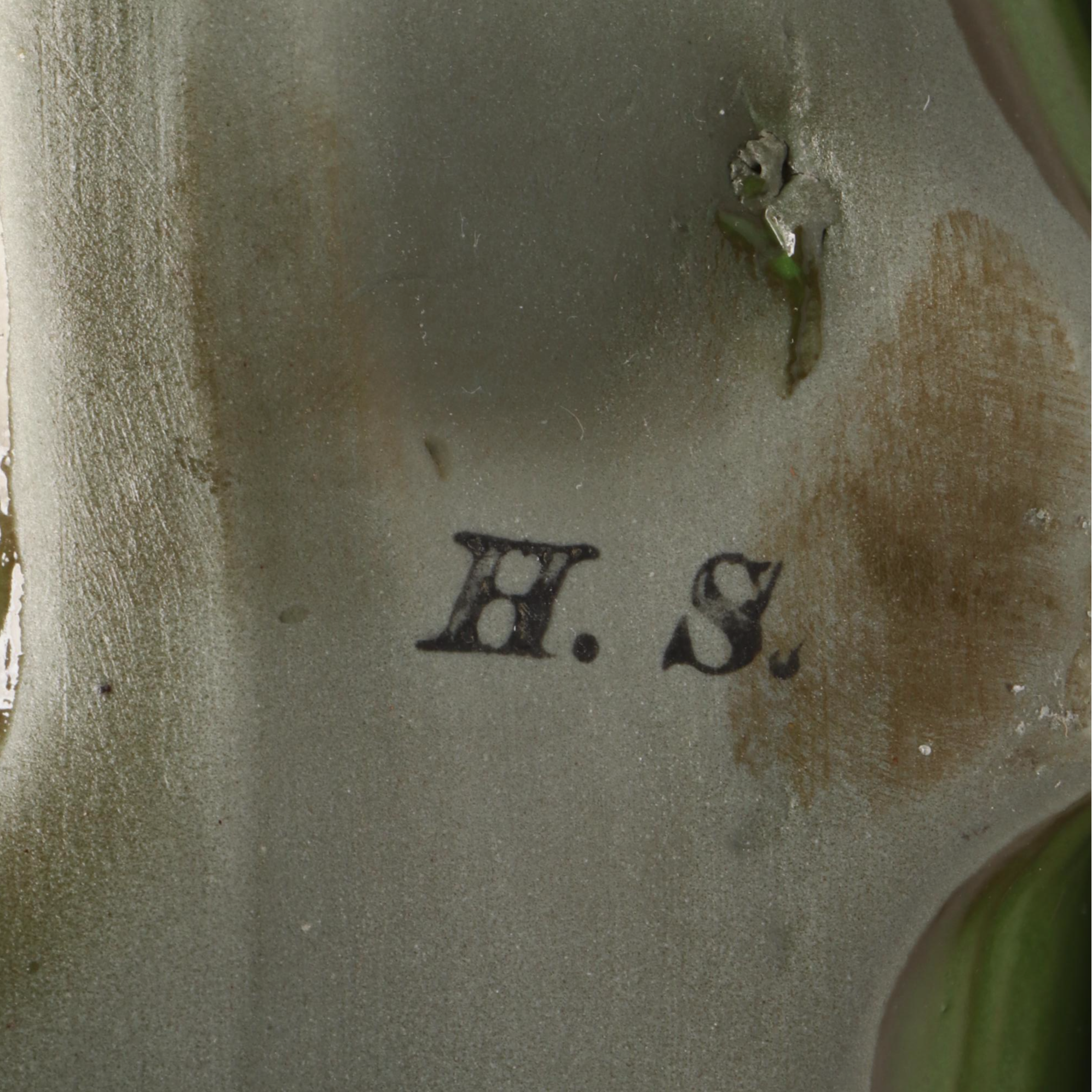 German Porcelain Fairing Pigs on a Log Spill Vase, Early 20th Century