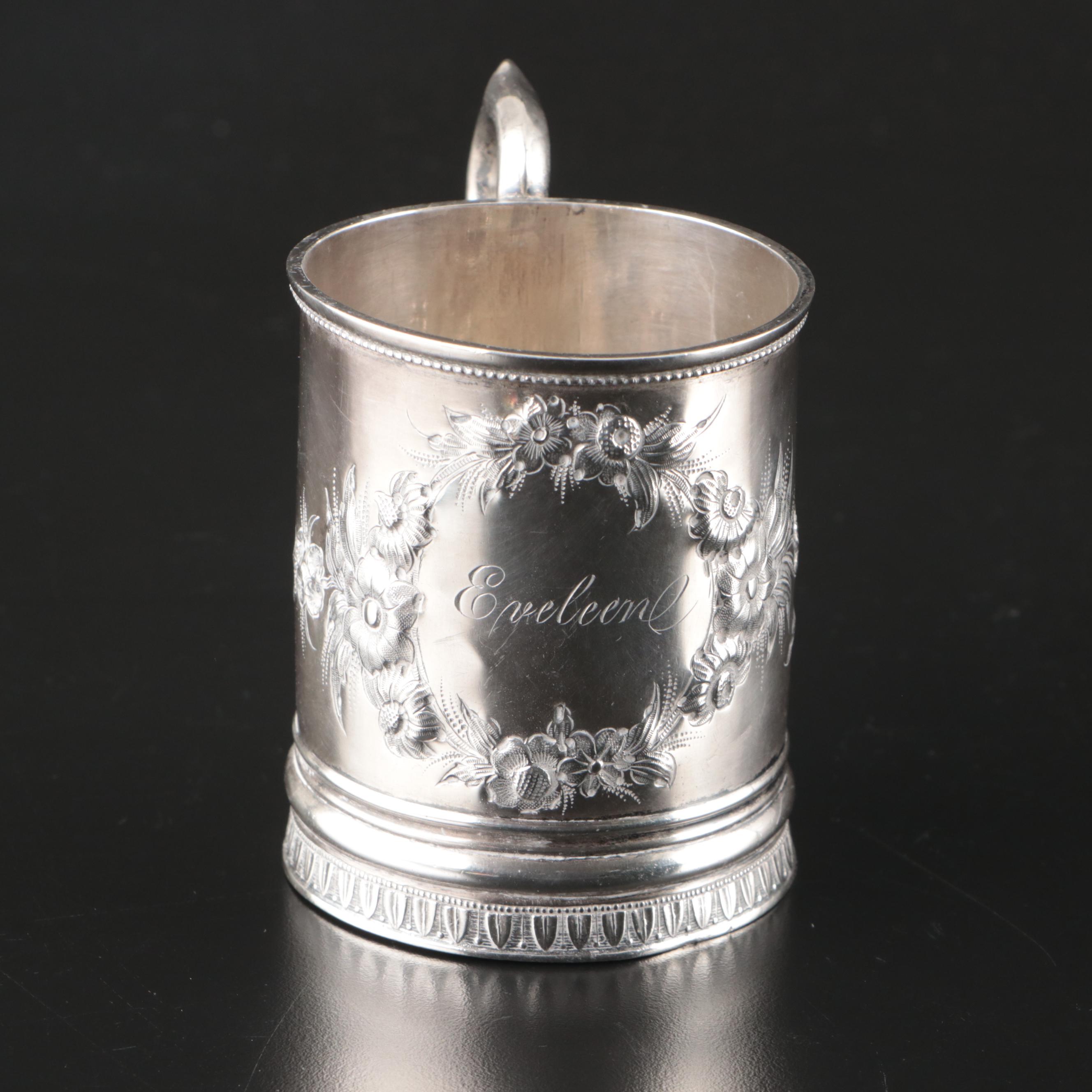 Sterling Silver Engraved Keepsake Cup