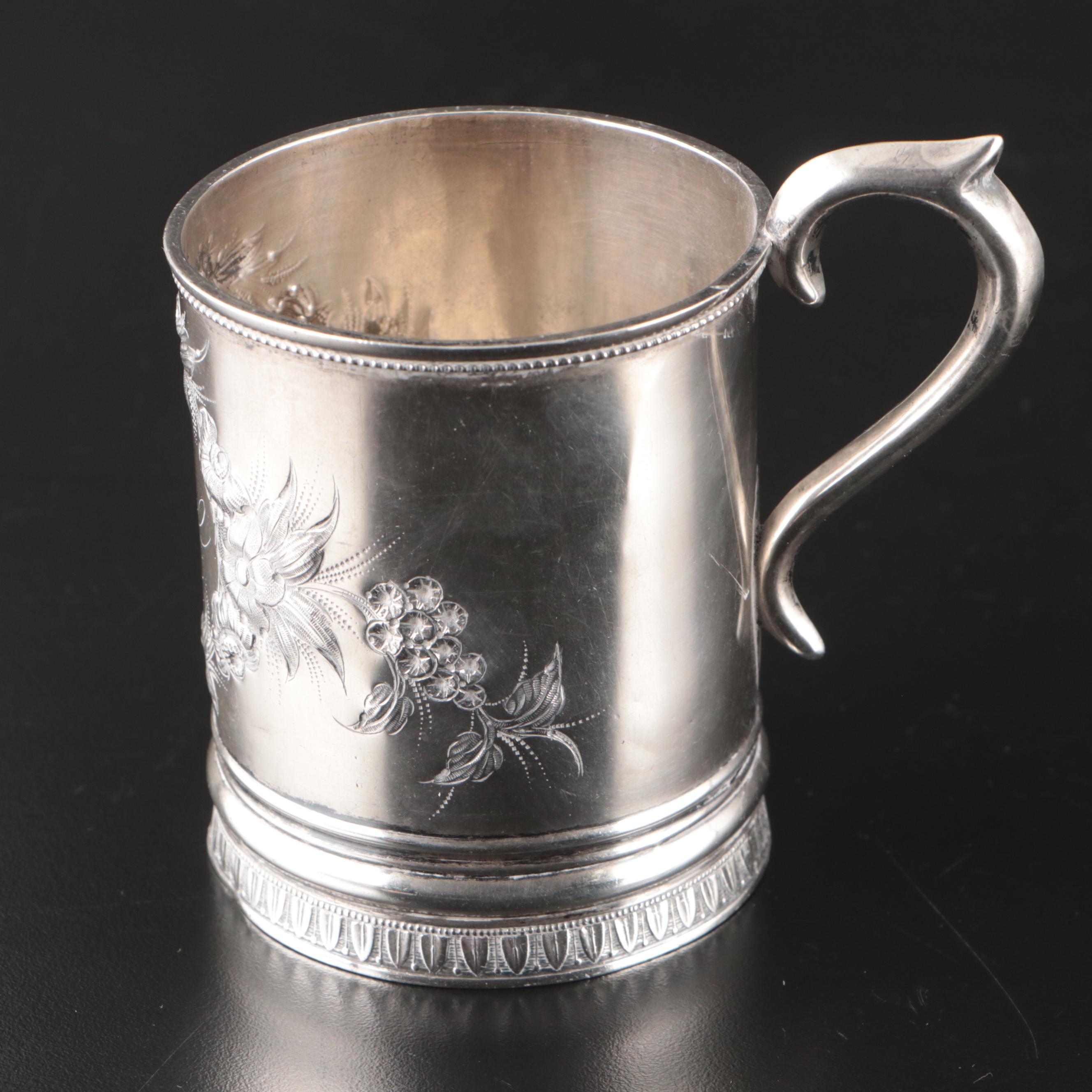 Sterling Silver Engraved Keepsake Cup