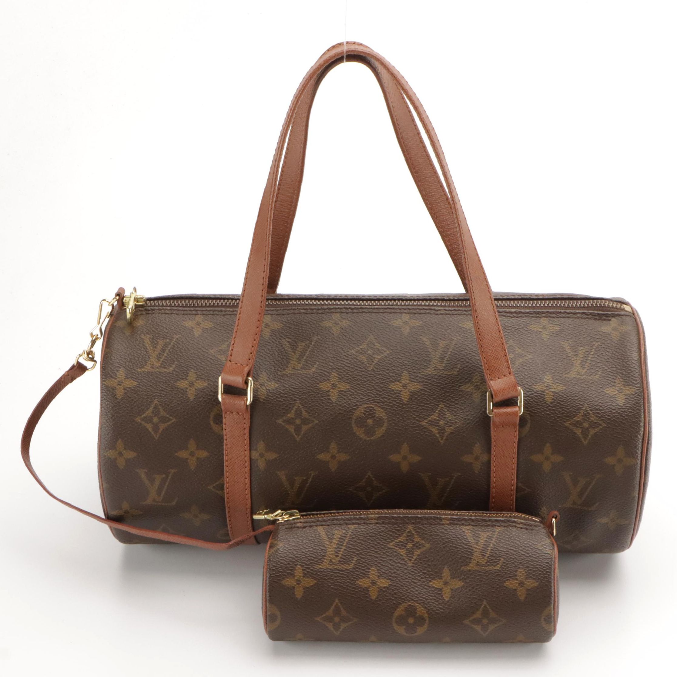 Louis Vuitton Papillon 30 and Pochette in Monogram Canvas/Brown Leather