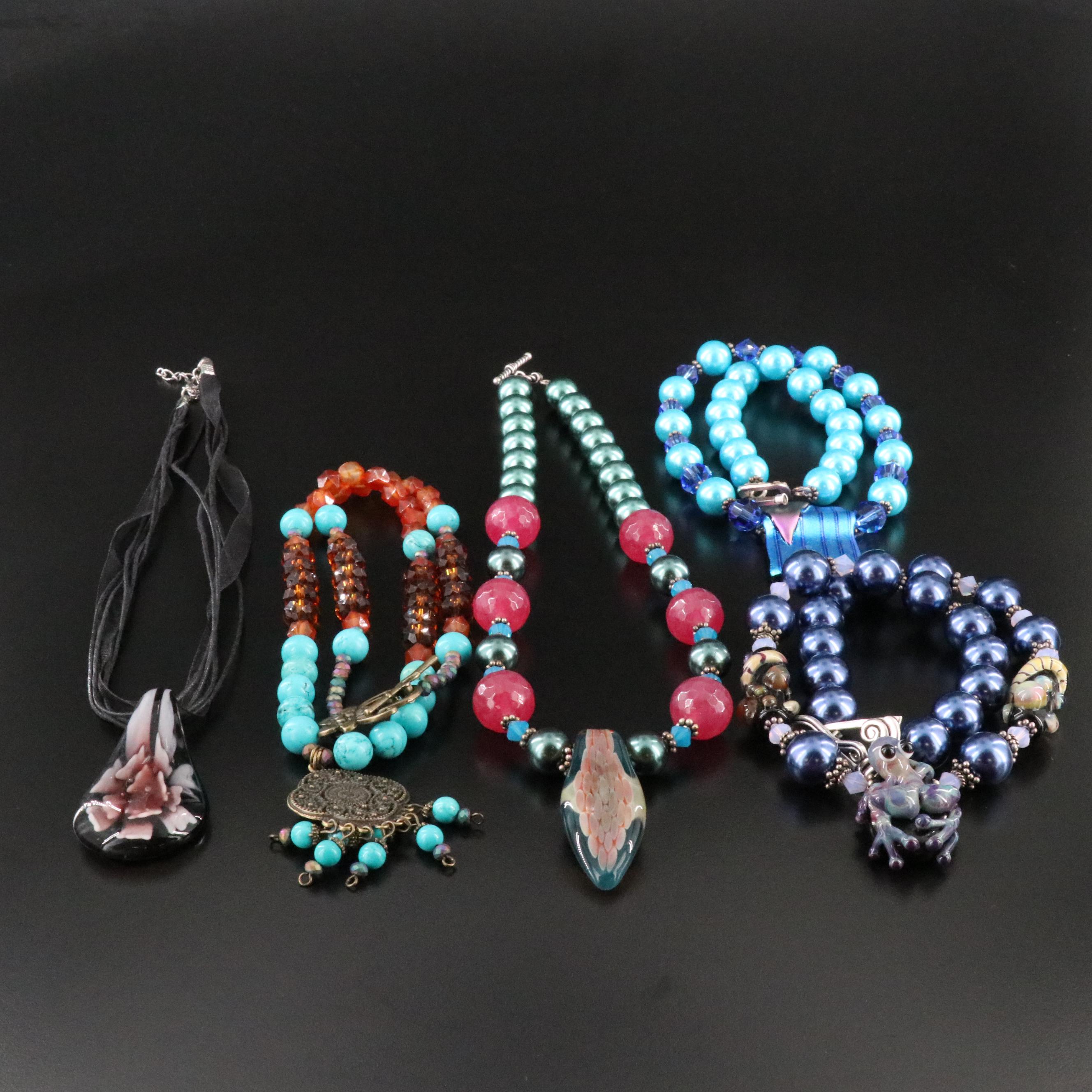 Art and Dichroic Glass Featured in Necklace Collection