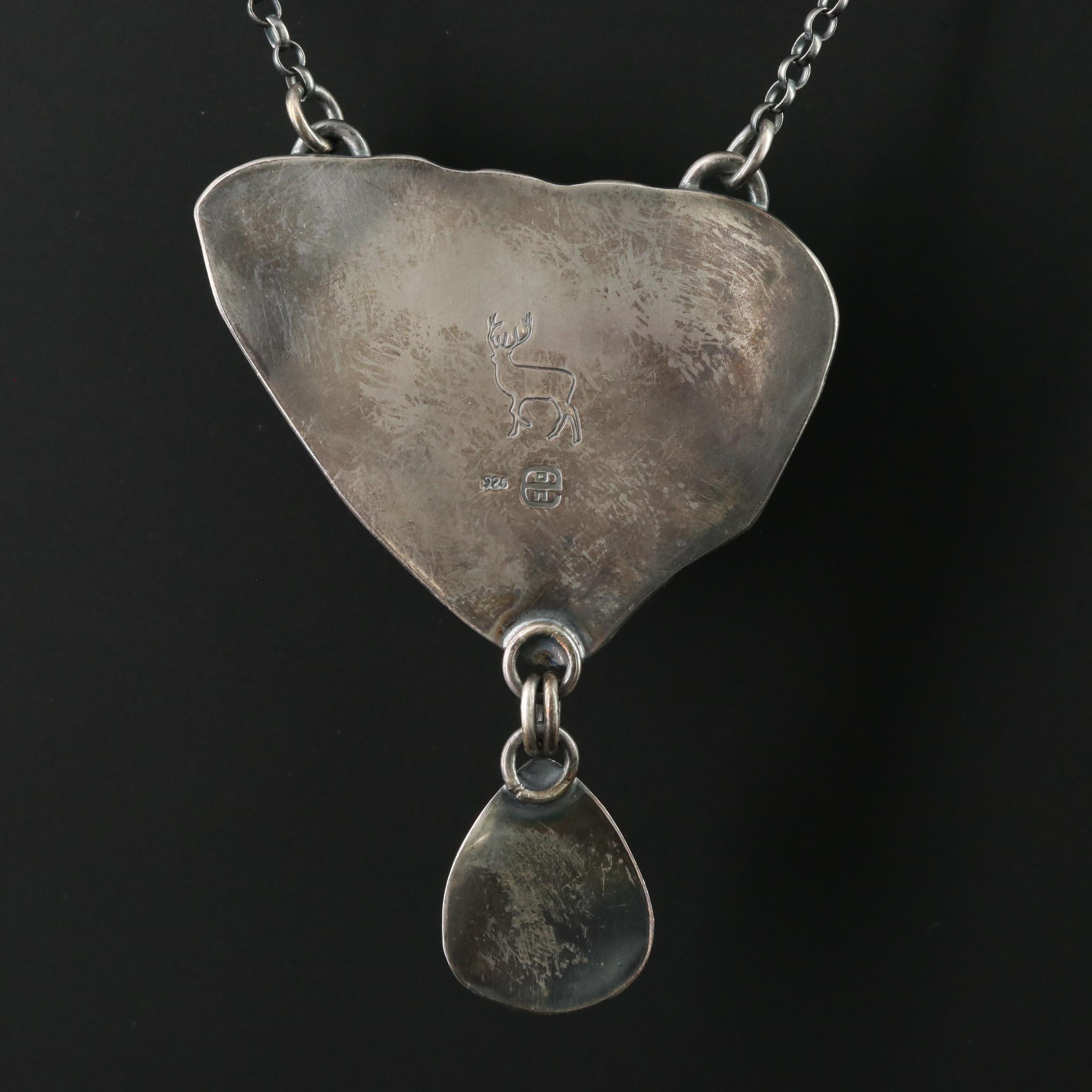 EON Designs Sterling Azurmalachite and Turquoise Necklace