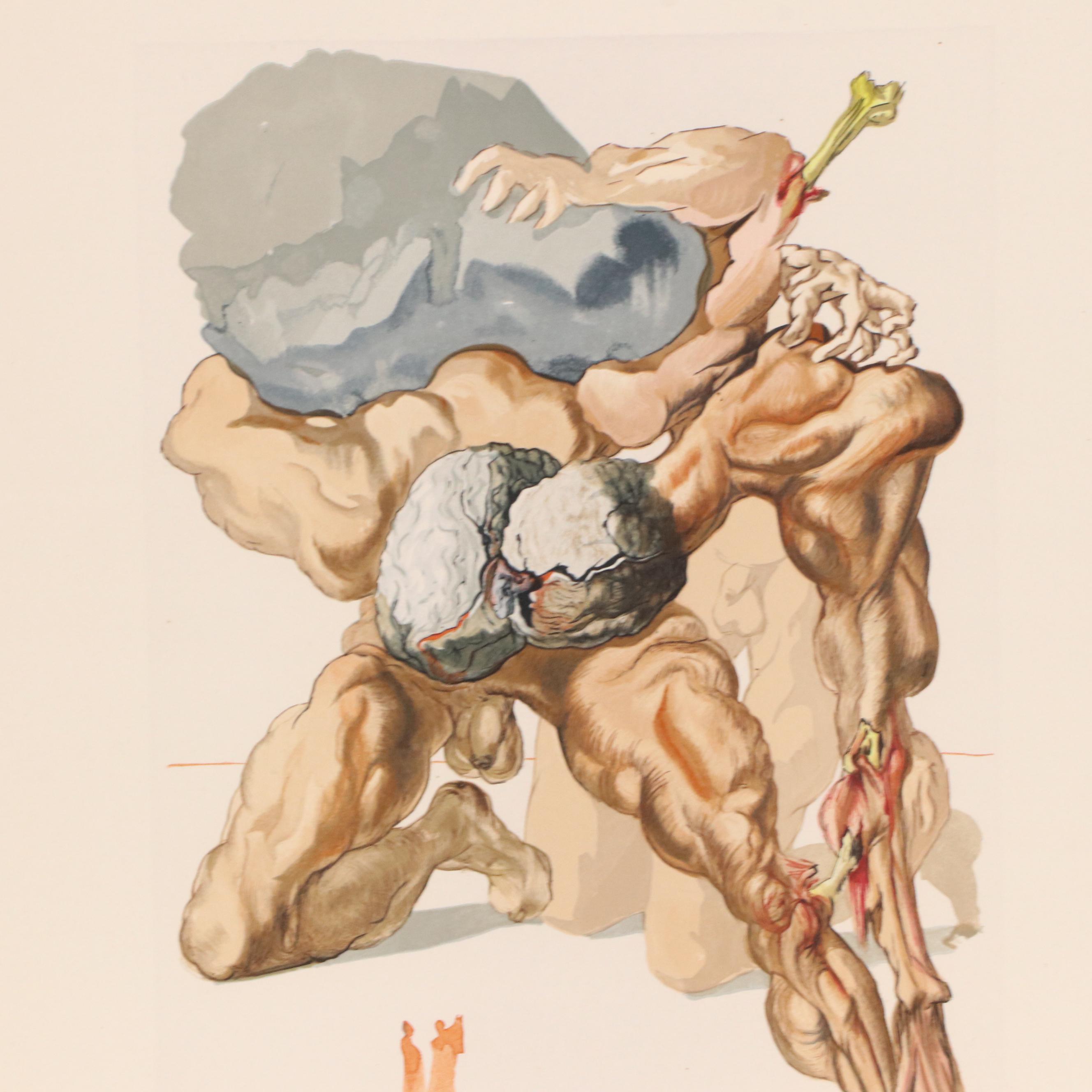 Salvador Dalí Restrike Wood Engraving "The Avaricious and the Prodigal "