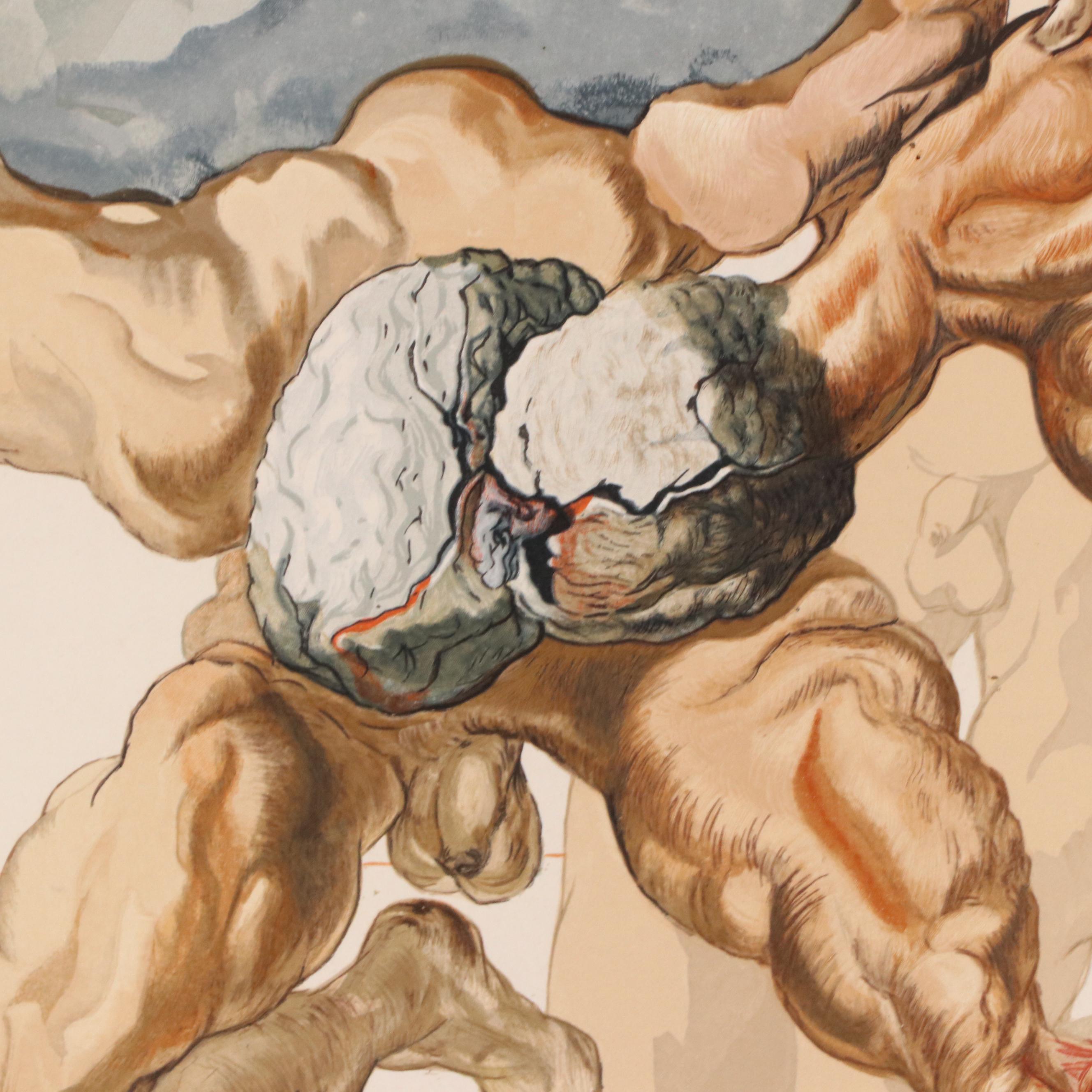 Salvador Dalí Restrike Wood Engraving "The Avaricious and the Prodigal "