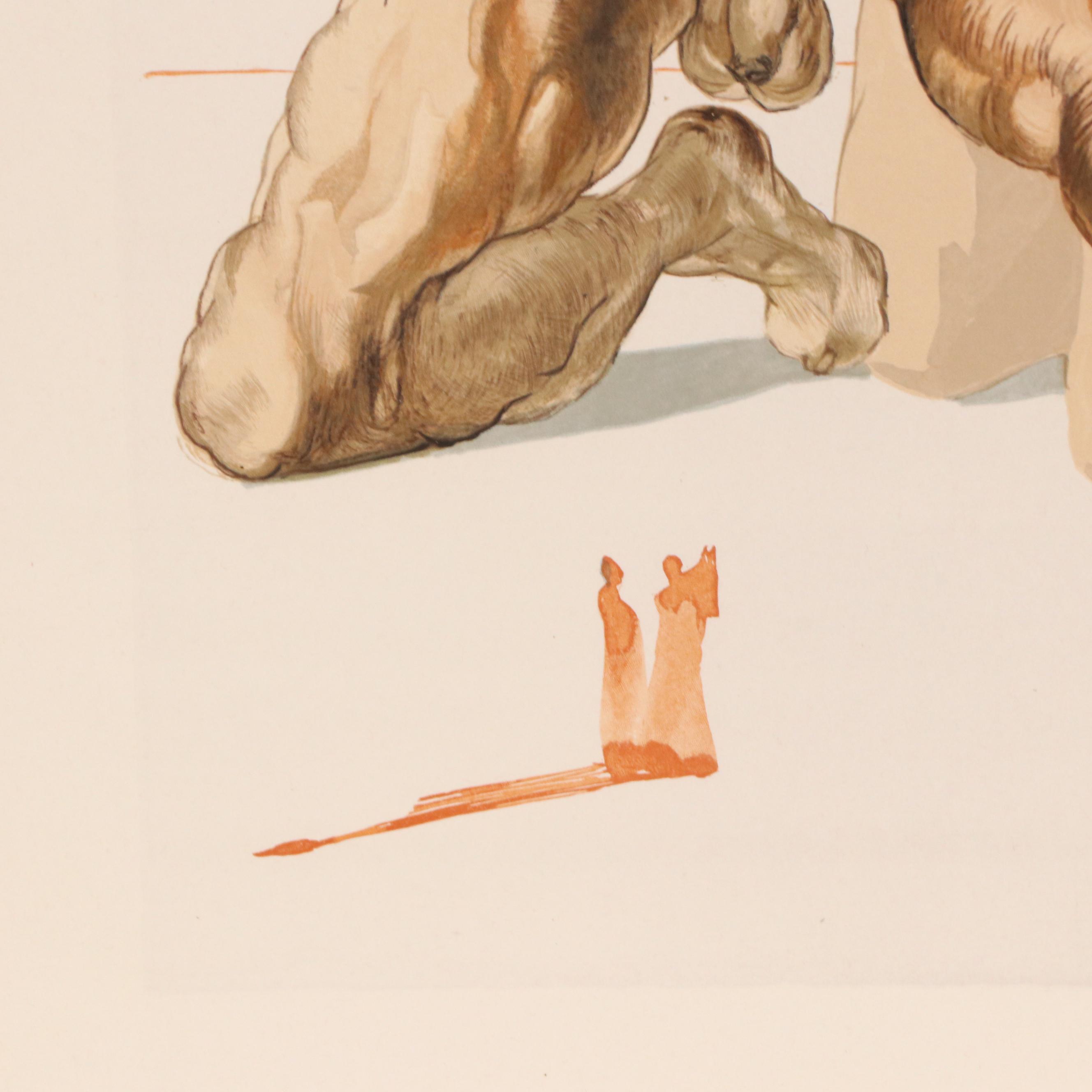 Salvador Dalí Restrike Wood Engraving "The Avaricious and the Prodigal "