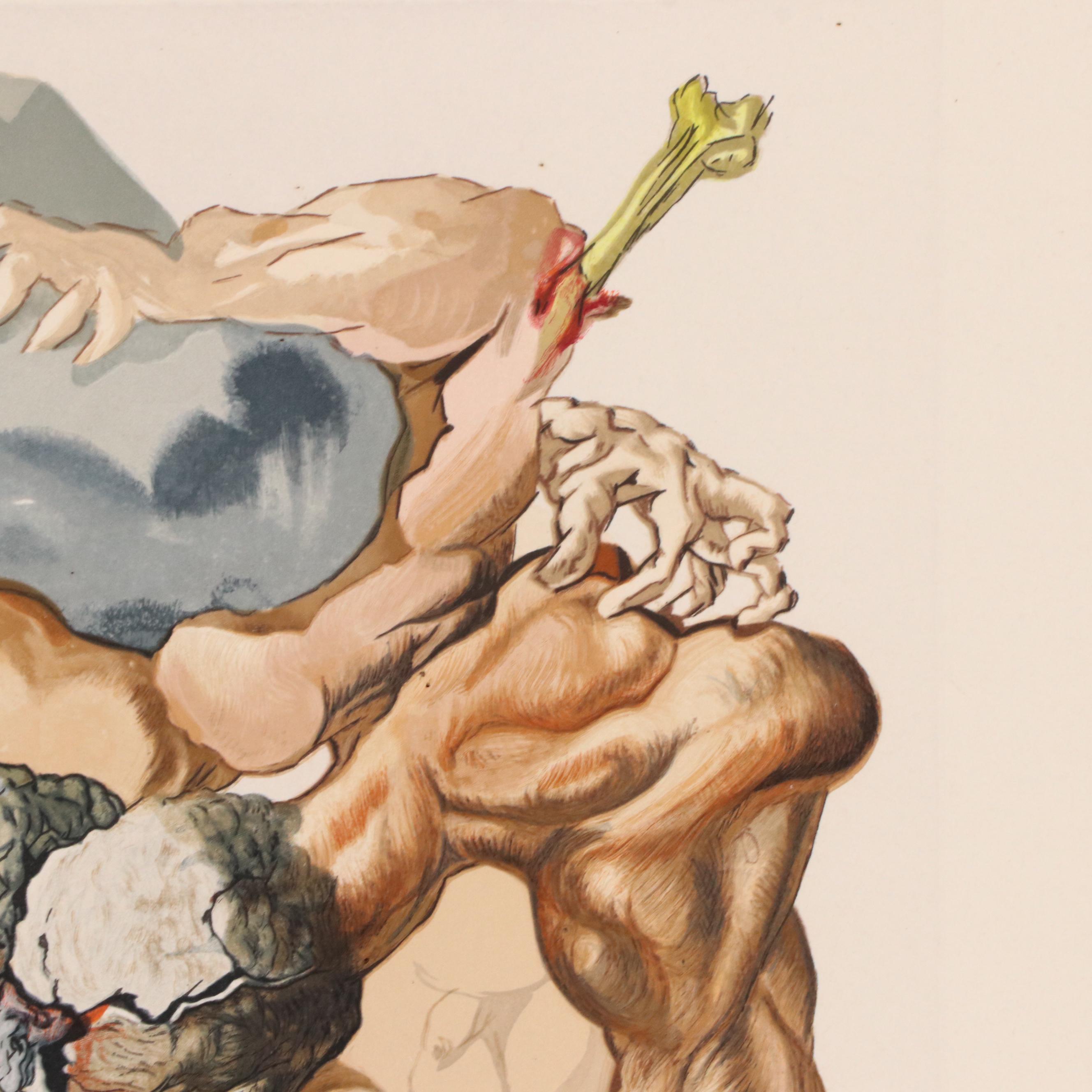 Salvador Dalí Restrike Wood Engraving "The Avaricious and the Prodigal "