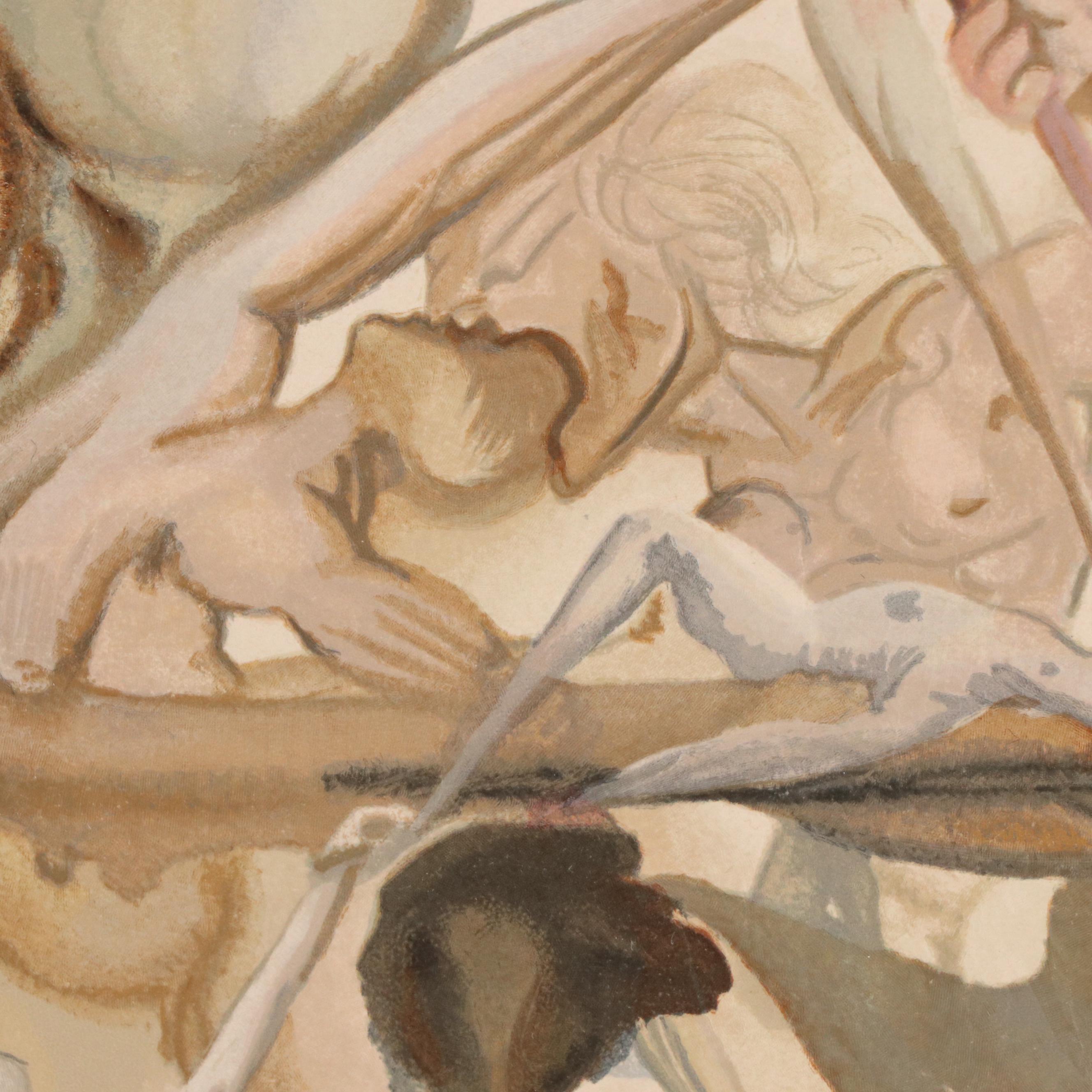 Salvador Dalí Wood Engraving "Au Bord du 7ème Bolge"