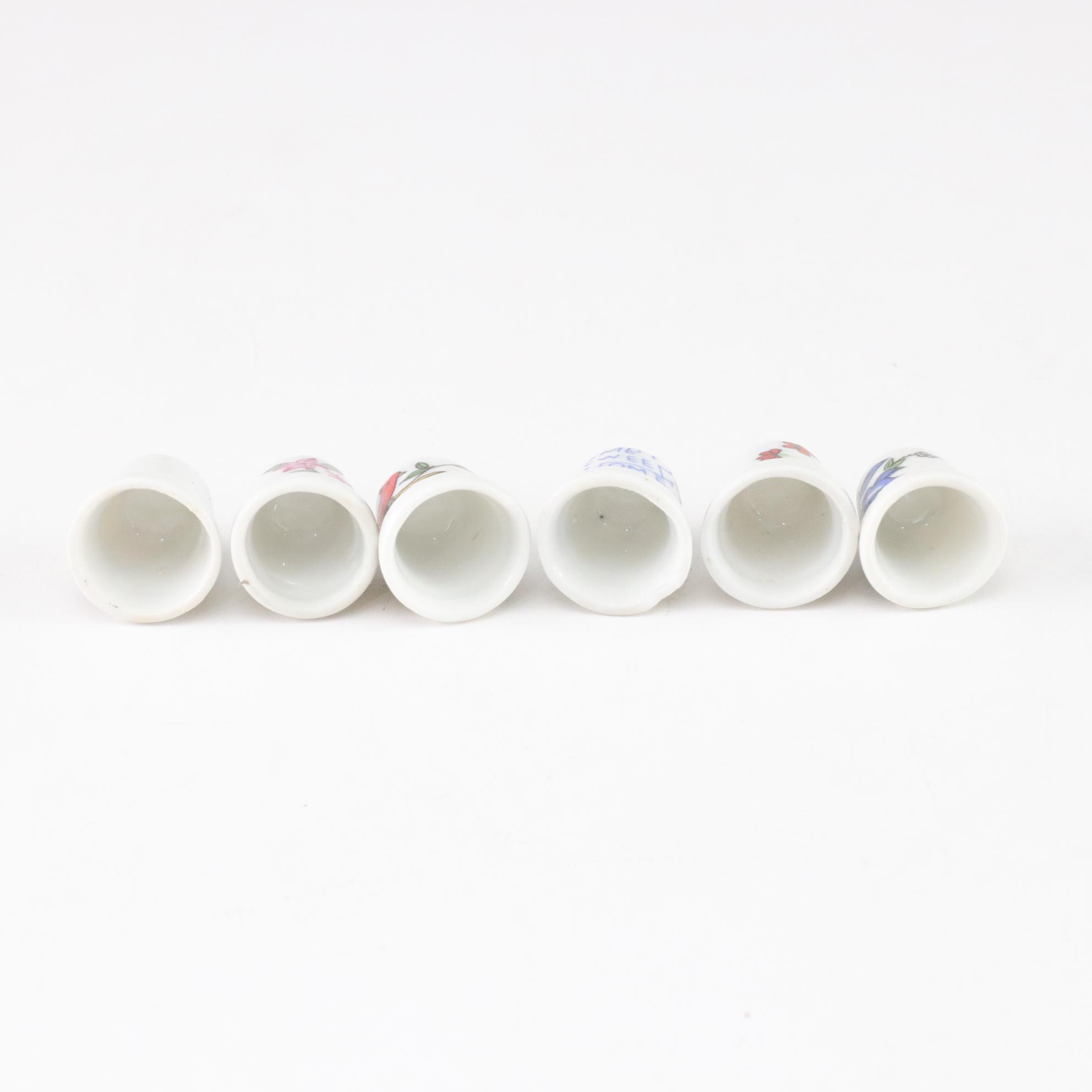 Norcrest Blue Birds Coin Bank with Porcelain Thimbles and Disney Bull