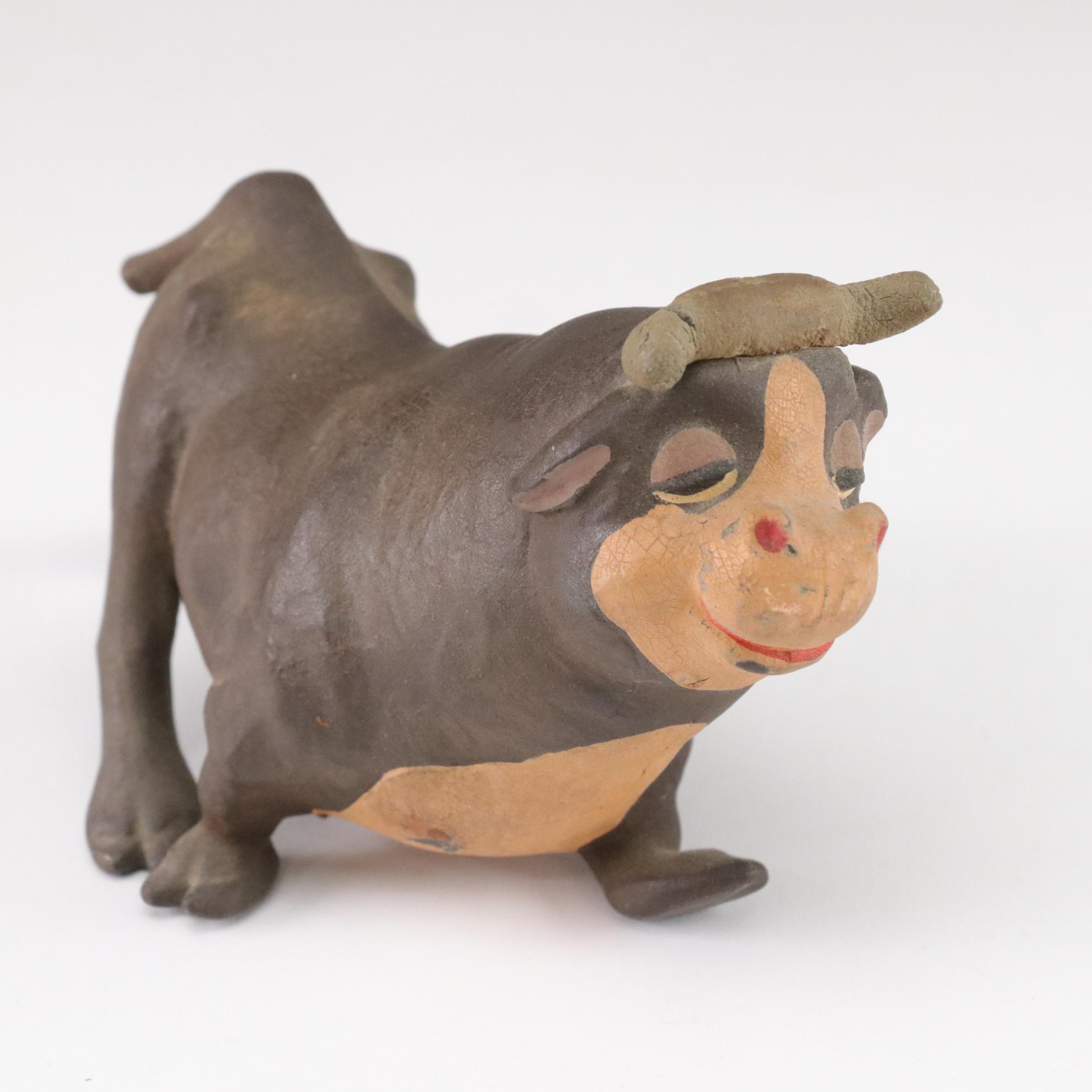 Norcrest Blue Birds Coin Bank with Porcelain Thimbles and Disney Bull