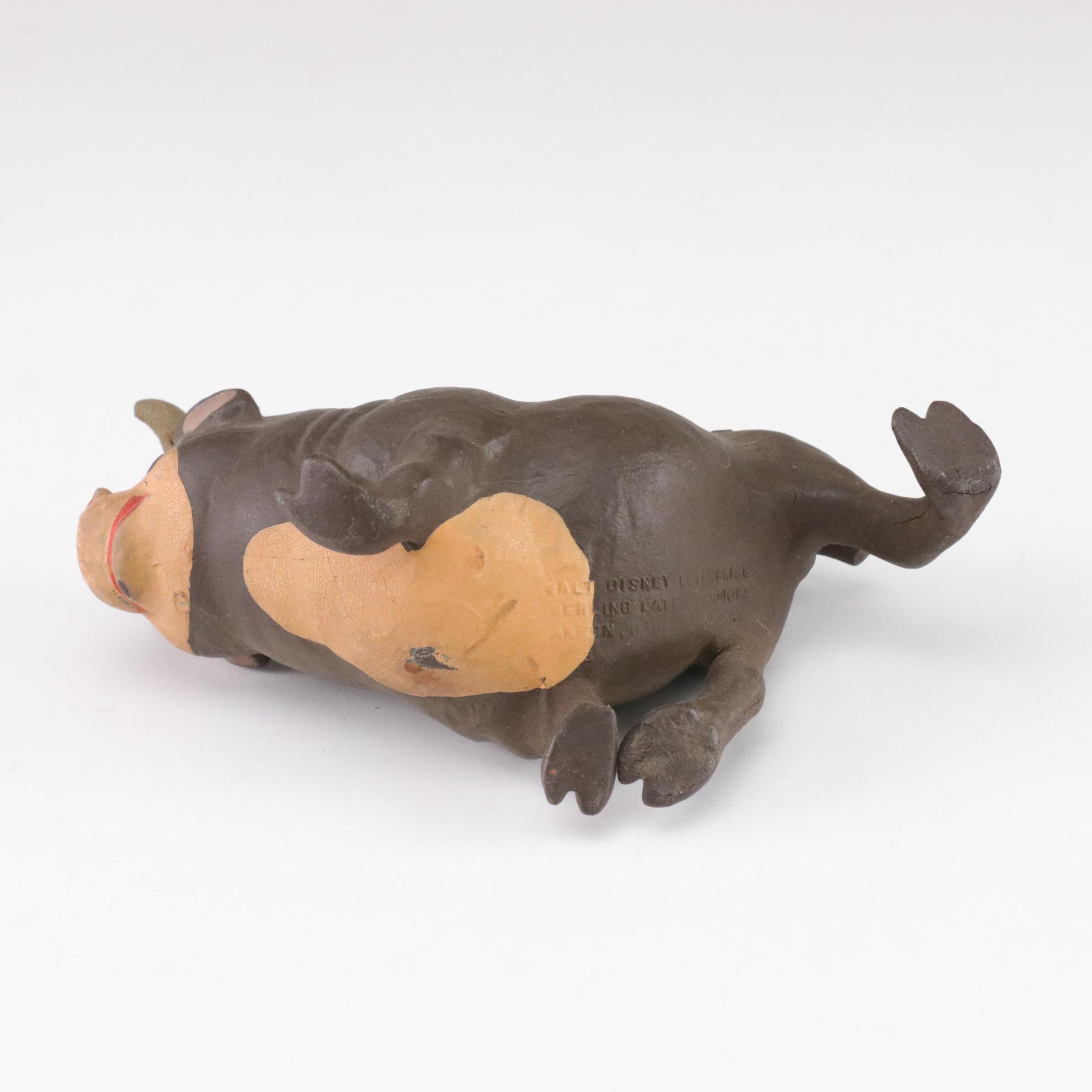 Norcrest Blue Birds Coin Bank with Porcelain Thimbles and Disney Bull