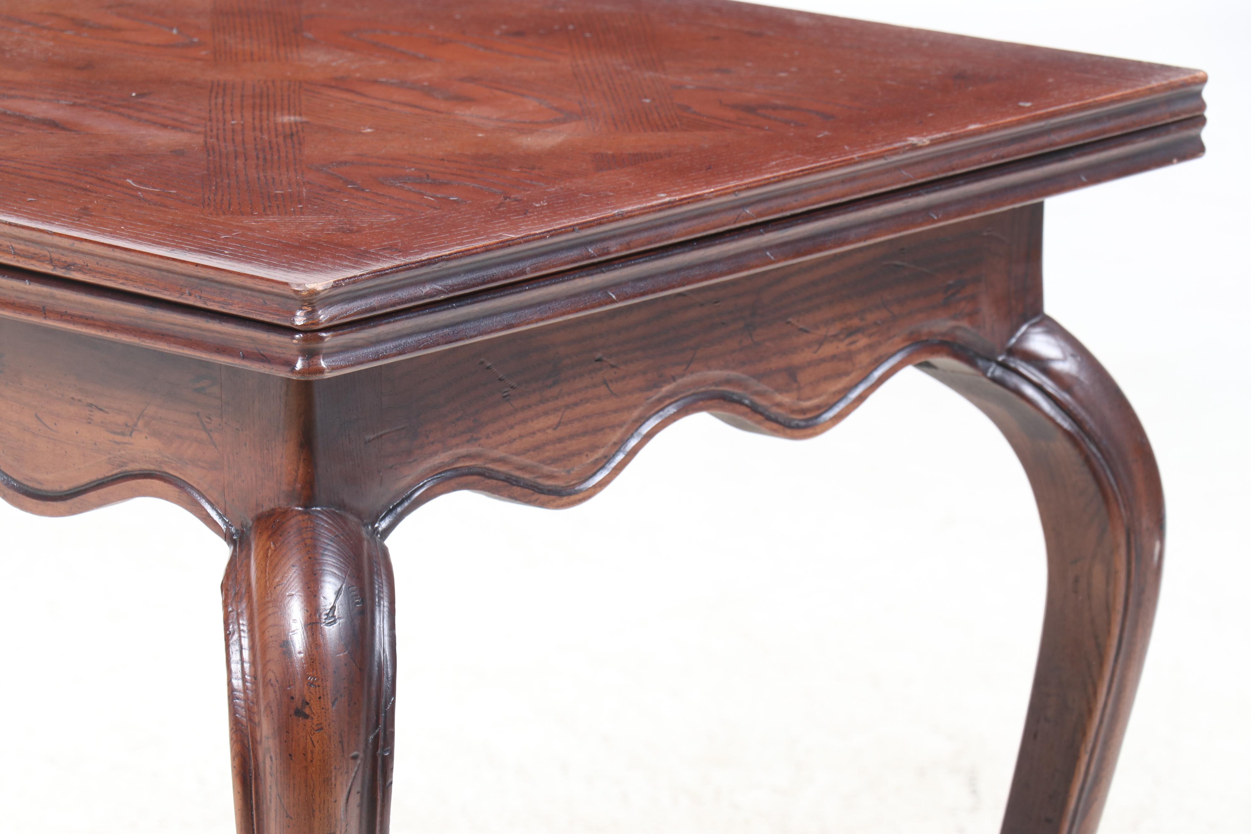 Henredon French Provincial Style Parquet Top Dining Table, Late 20th Century