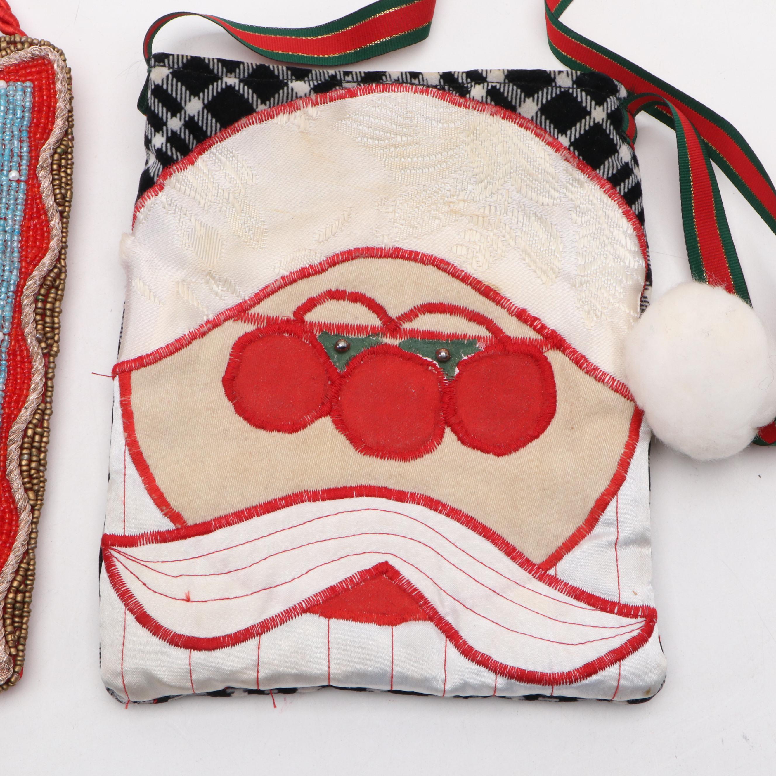 Snowman/Santa Themed Accessories Including Talbots Pin, South Coast Bag & More