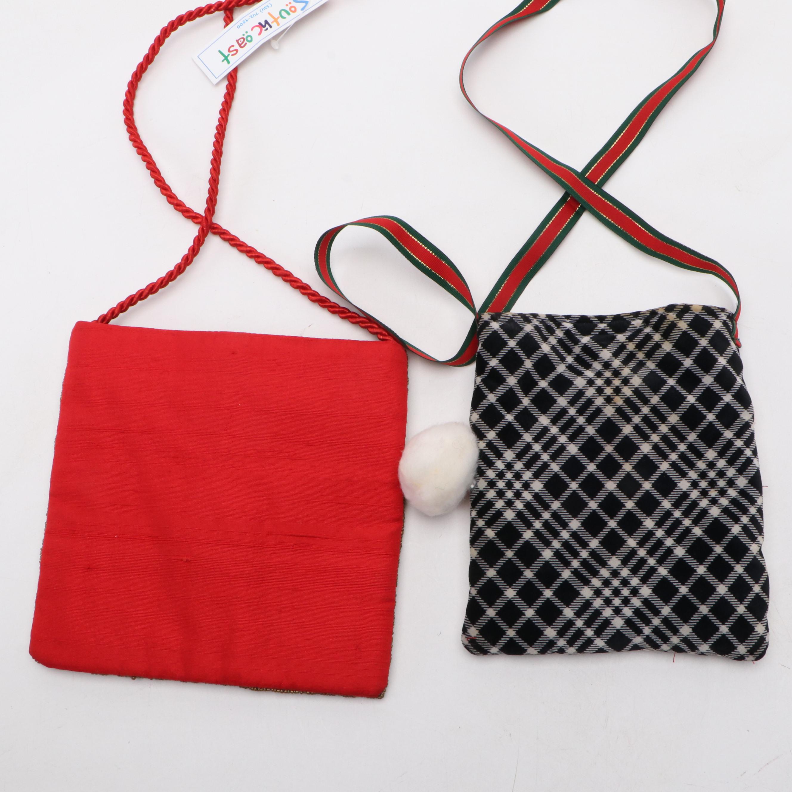 Snowman/Santa Themed Accessories Including Talbots Pin, South Coast Bag & More