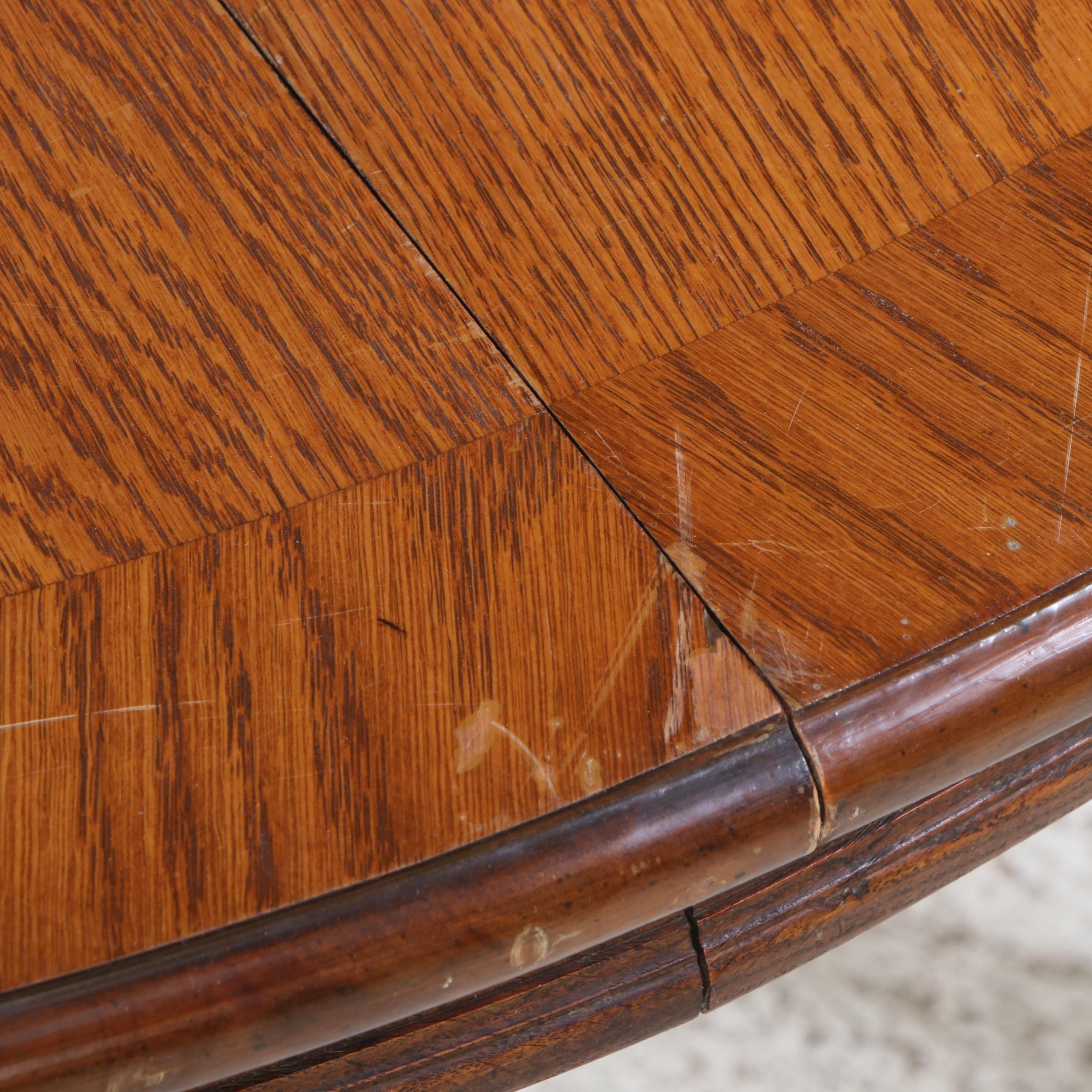 French Style Oak Dining Table, 20th Century