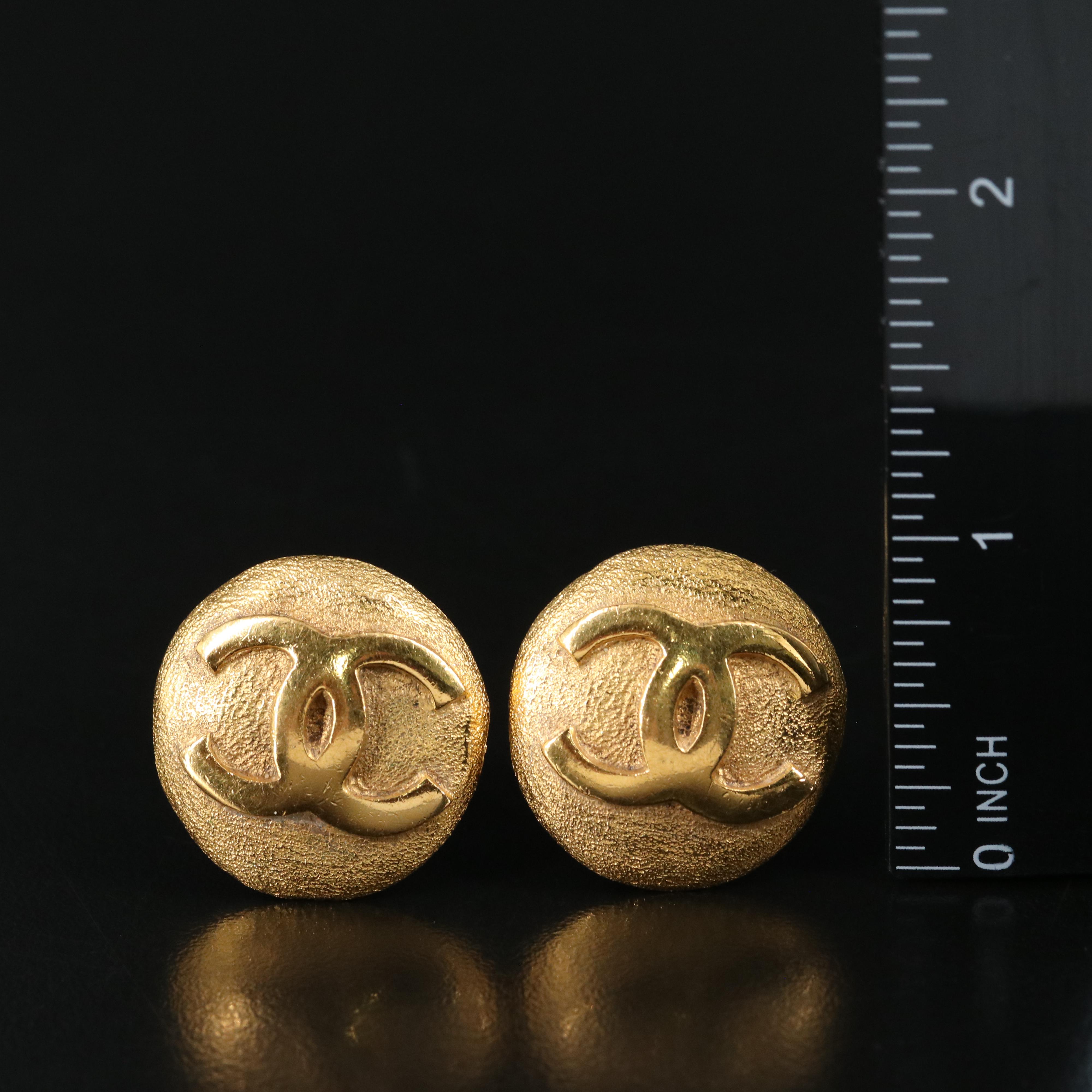 Chanel Button Earrings