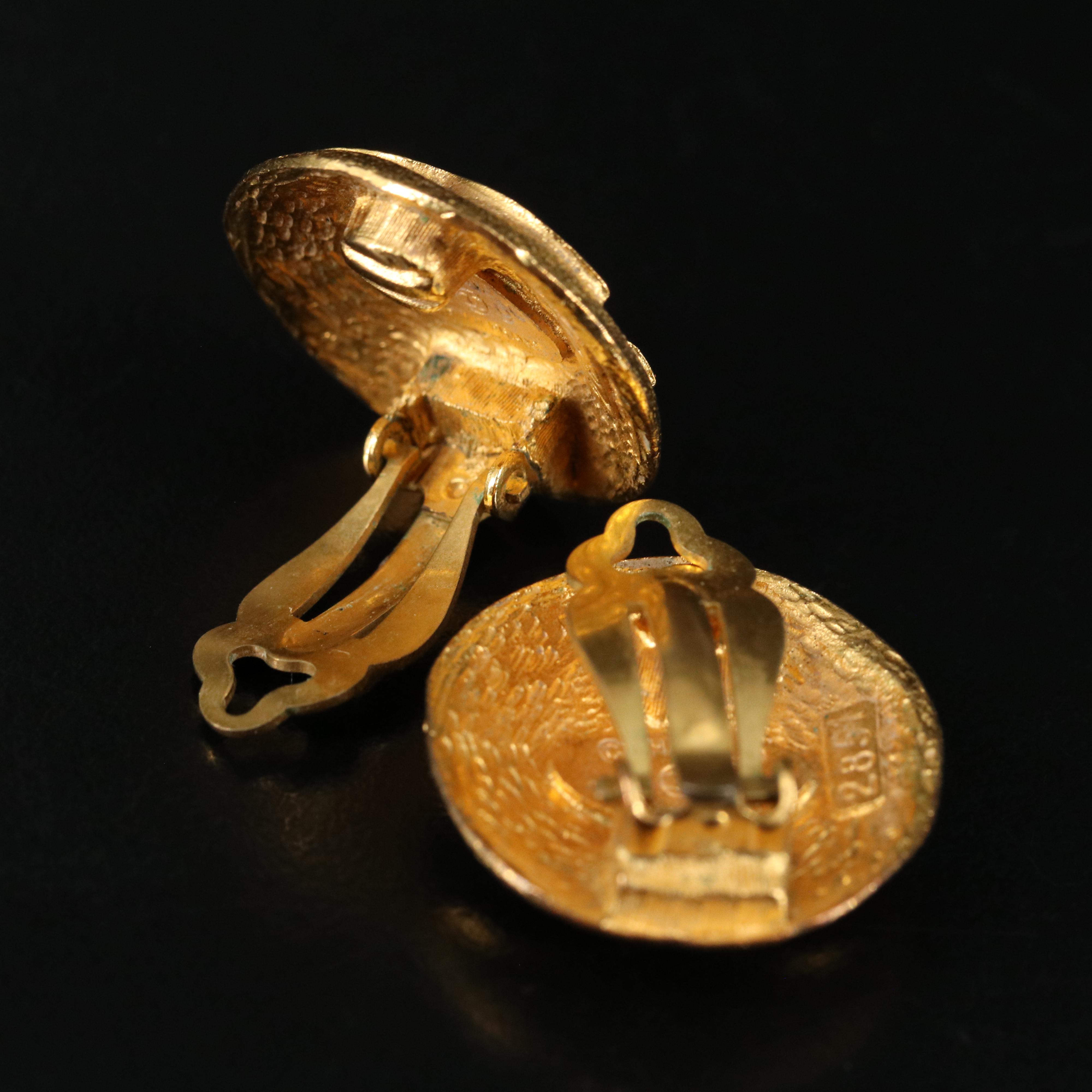 Chanel Button Earrings