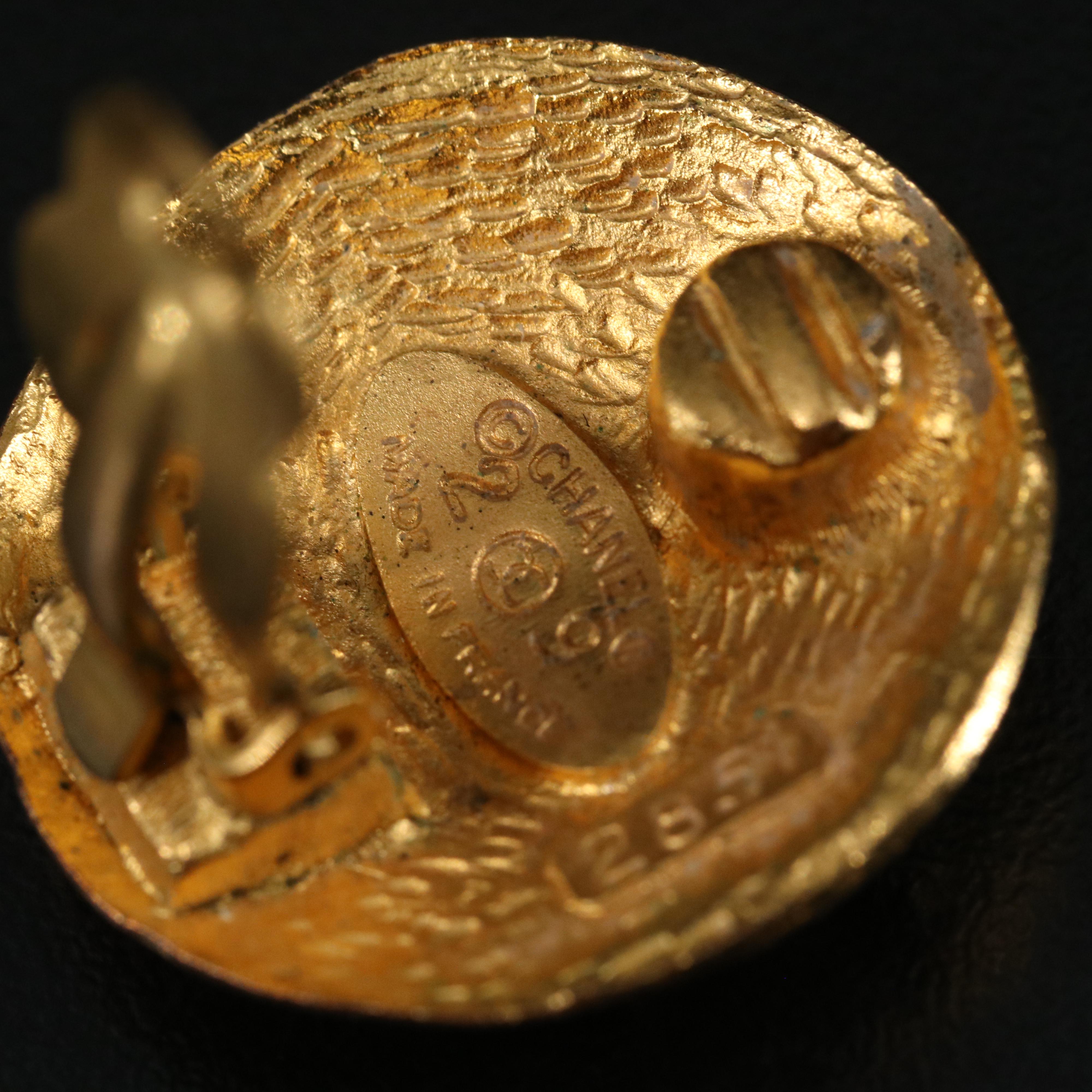 Chanel Button Earrings