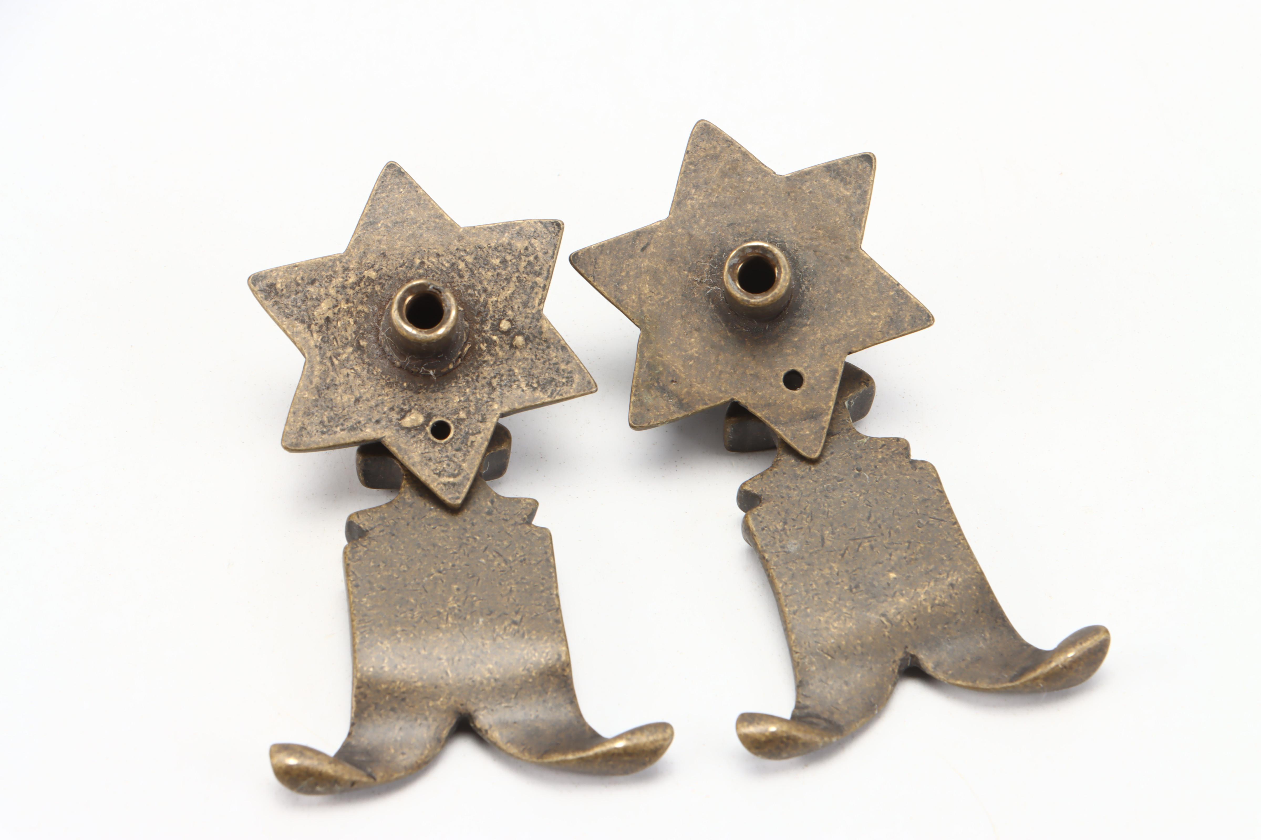 Cast Brass Cabinet Drop Pulls, 20th Century