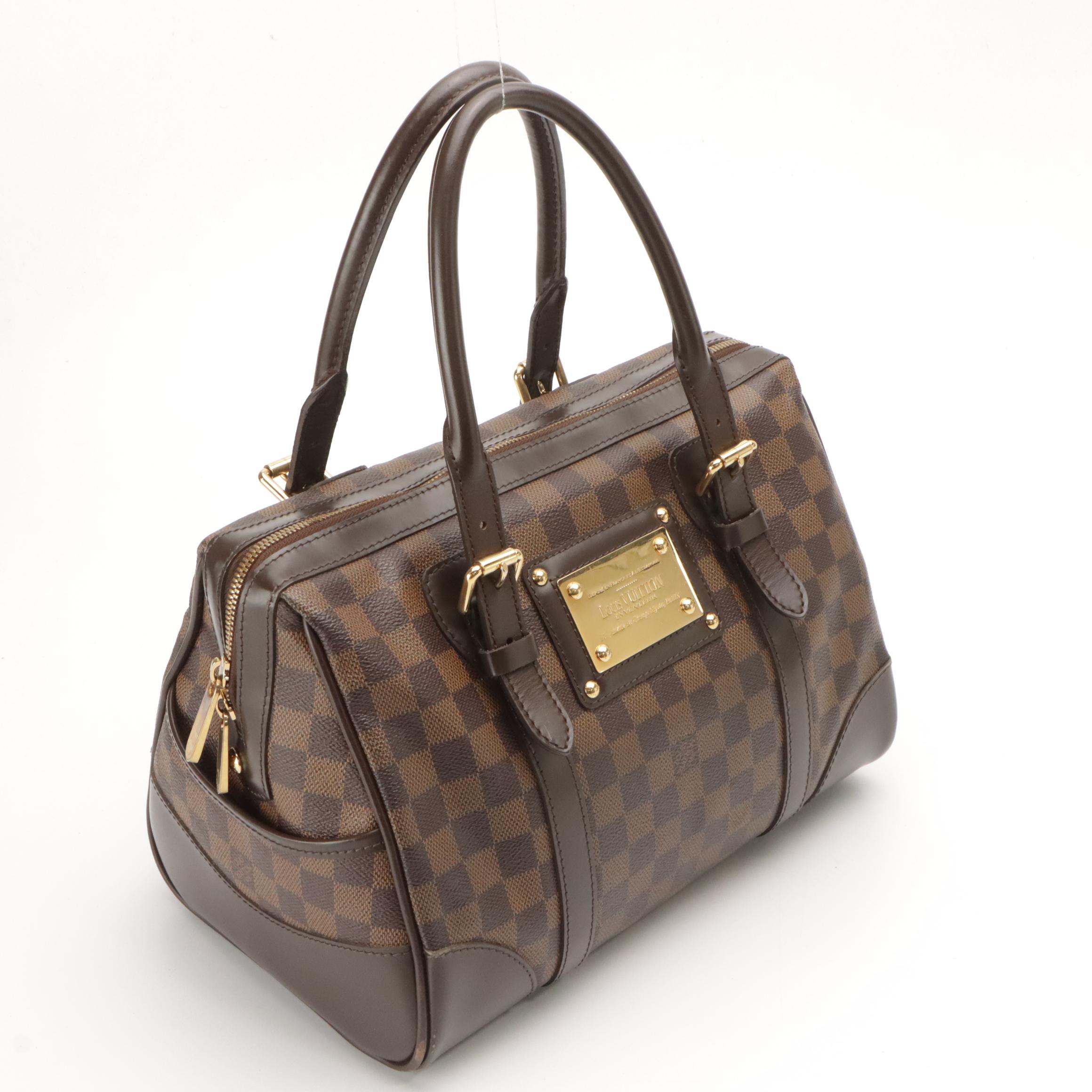 Louis Vuitton Berkeley Handbag in Damier Ebene Canvas