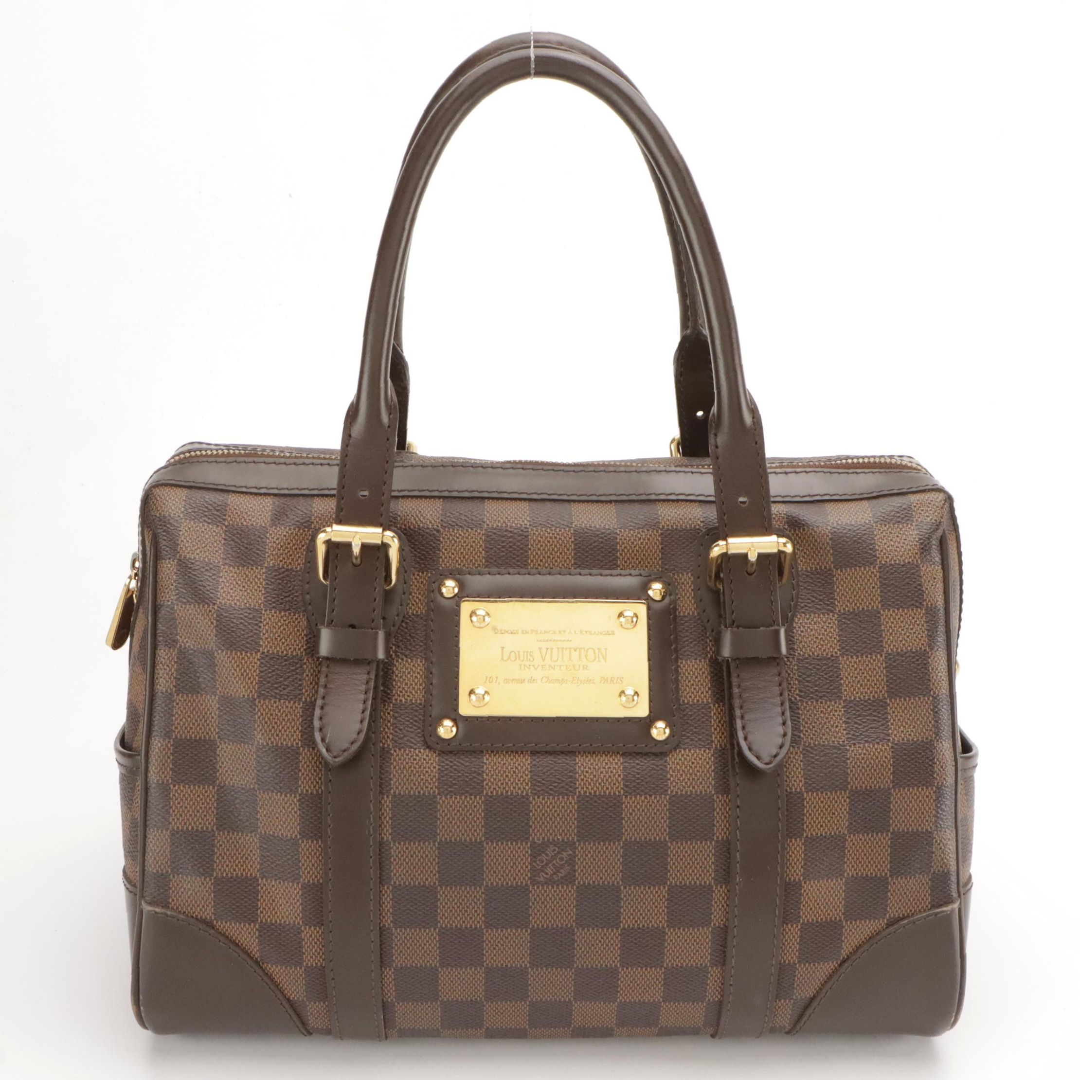 Louis Vuitton Berkeley Handbag in Damier Ebene Canvas