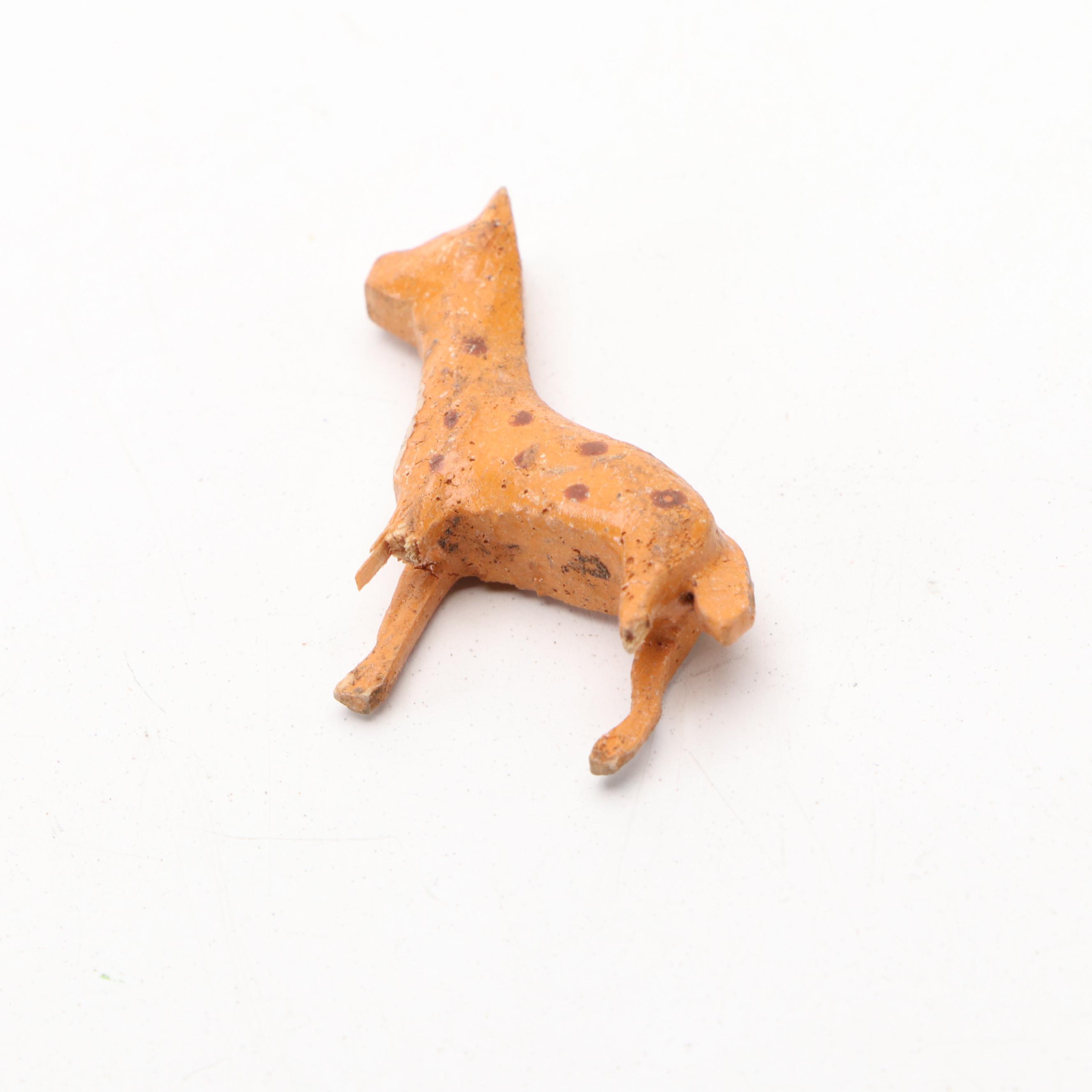 Folk Art Style Paint Decorated Wooden Noah's Ark Toy, 20th Century