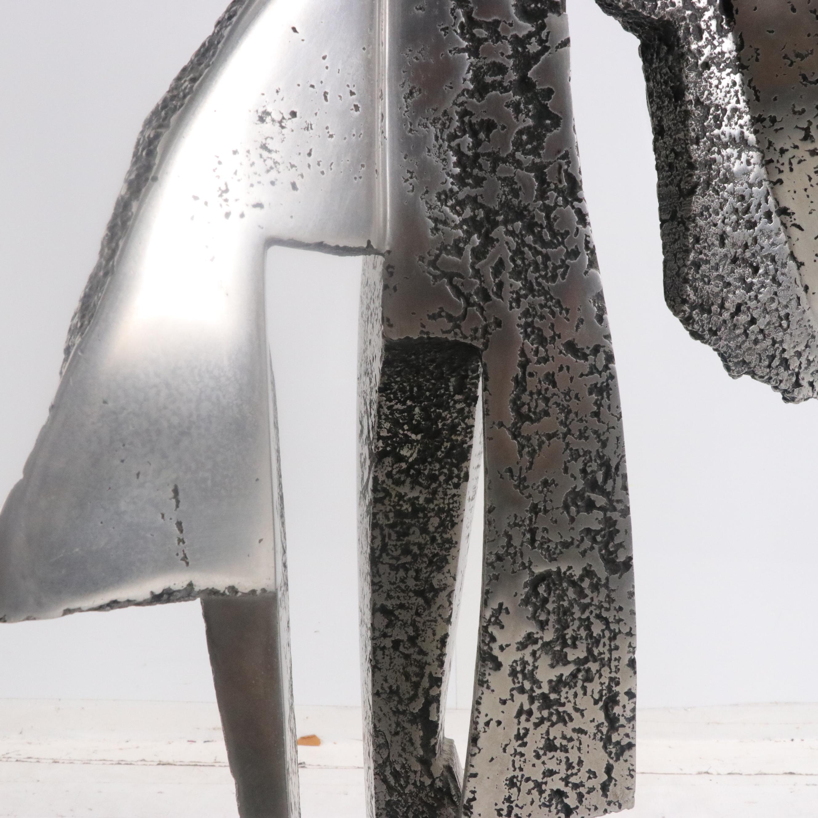 James C. Myford Brutalist Aluminum Sculpture, 1979