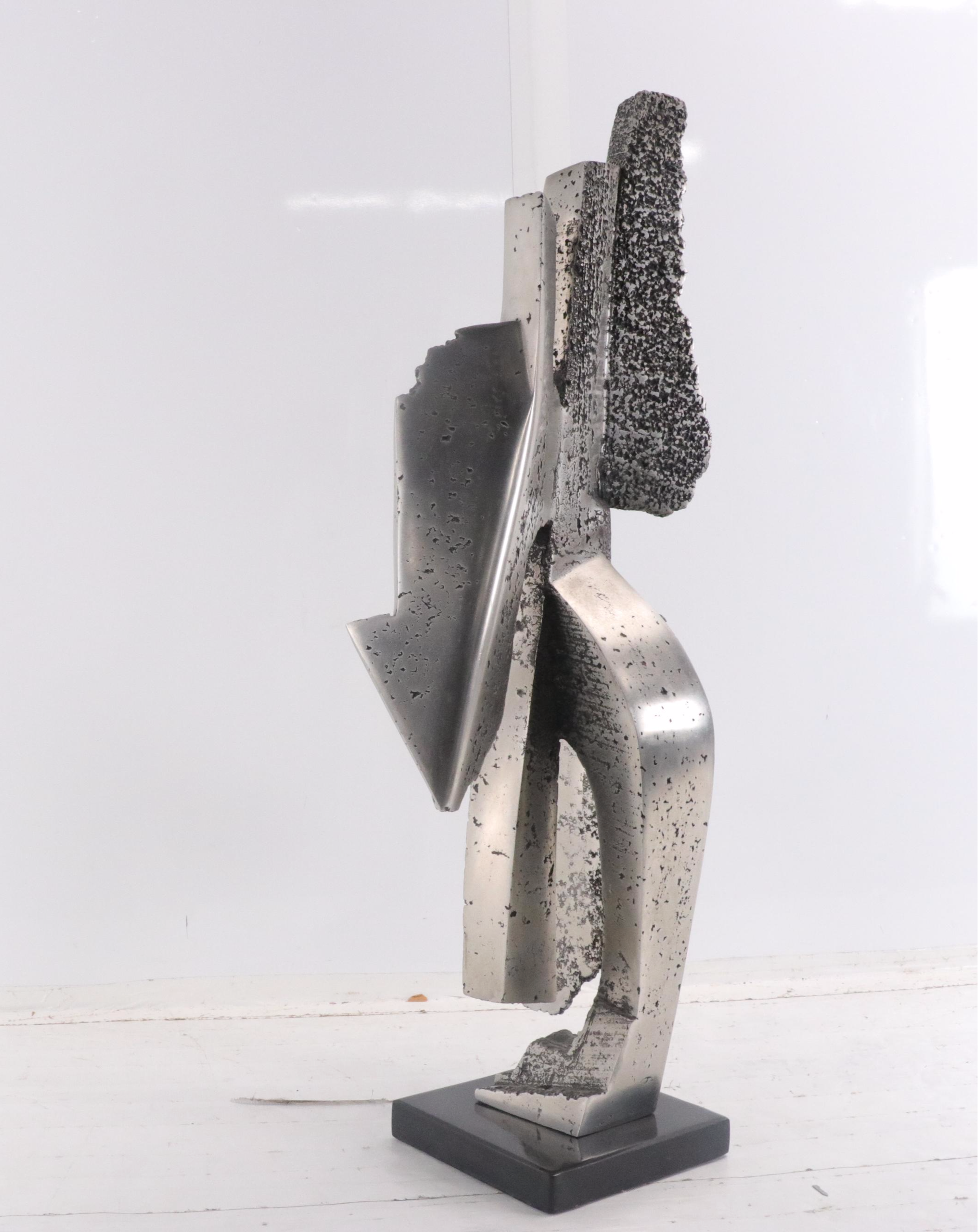 James C. Myford Brutalist Aluminum Sculpture, 1979