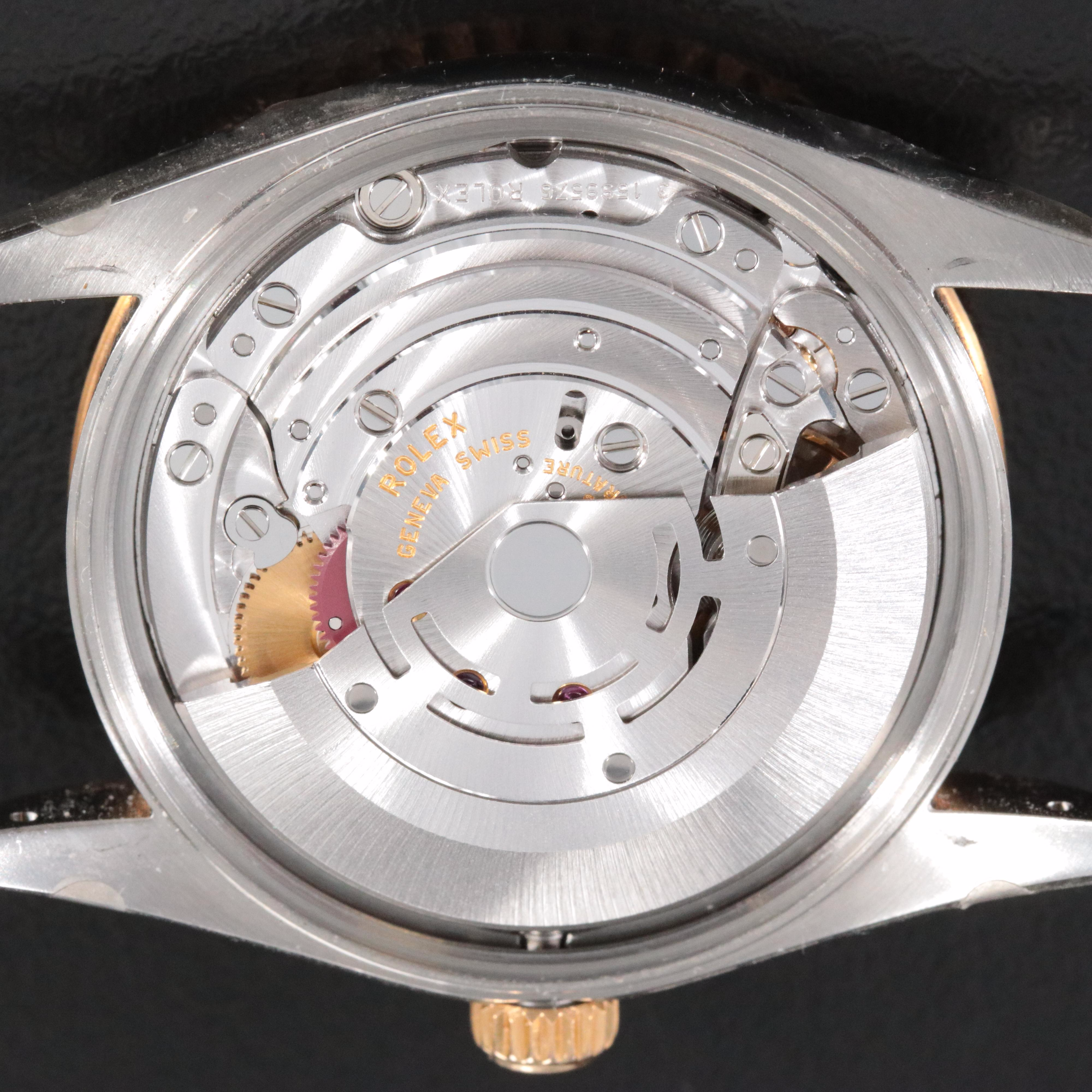 2005 Rolex Oyster Perpetual Date Engine Turned Bezel Watch