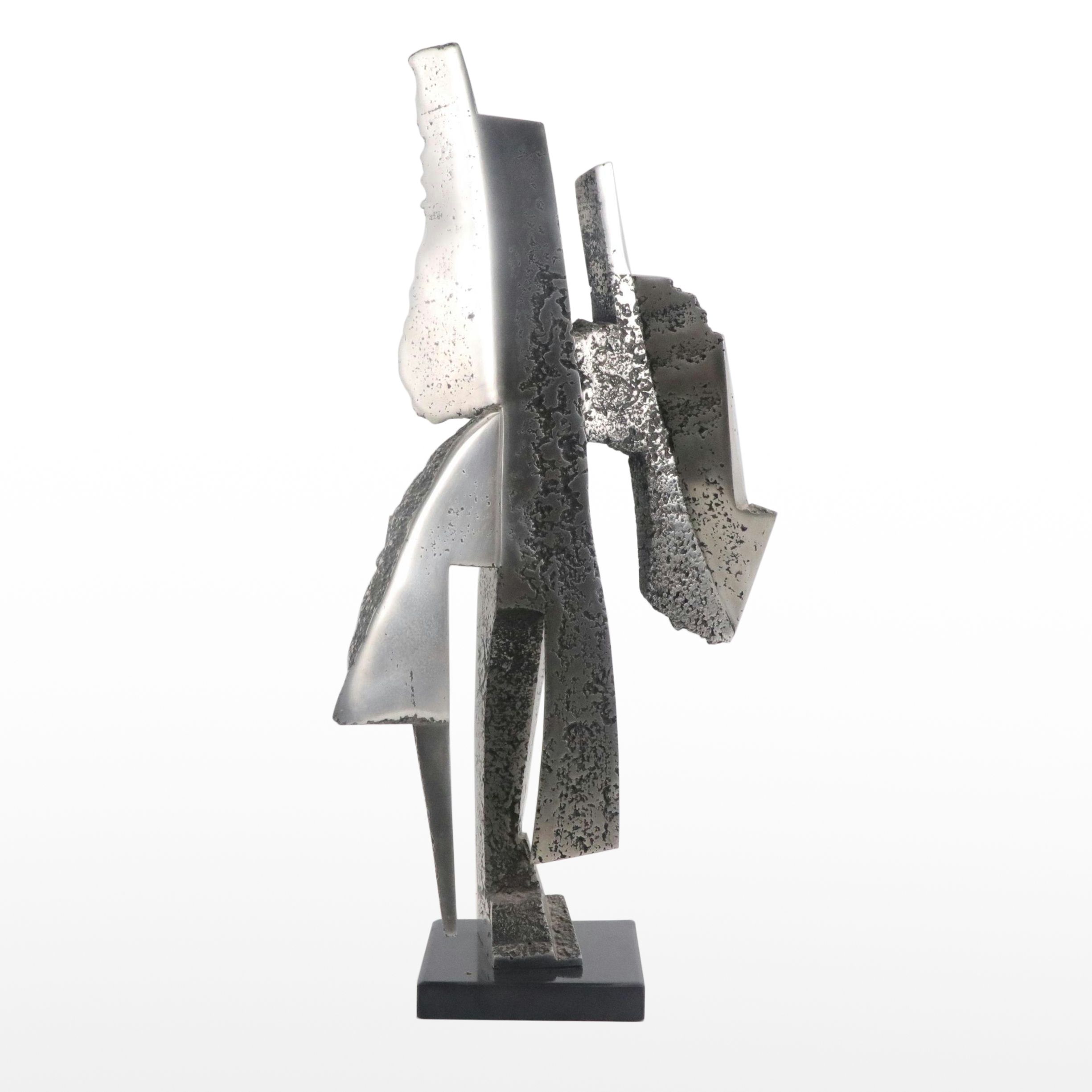 James C. Myford Brutalist Aluminum Sculpture, 1979
