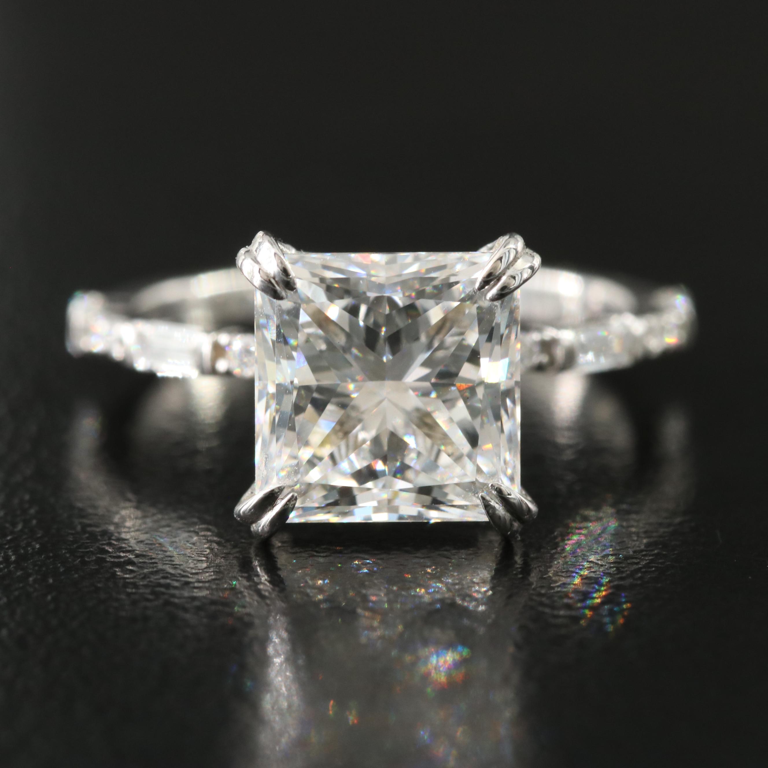 14K 4.33 CTW Lab Grown Diamond Ring with IGI Report