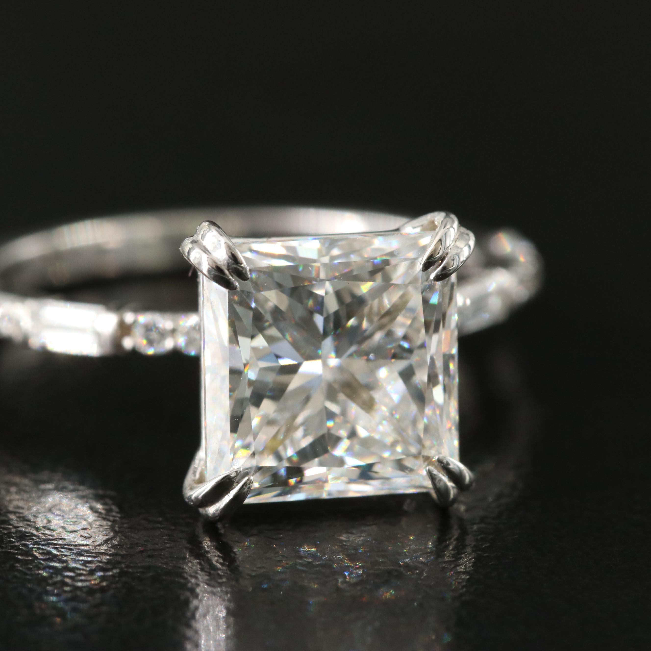 14K 4.33 CTW Lab Grown Diamond Ring with IGI Report