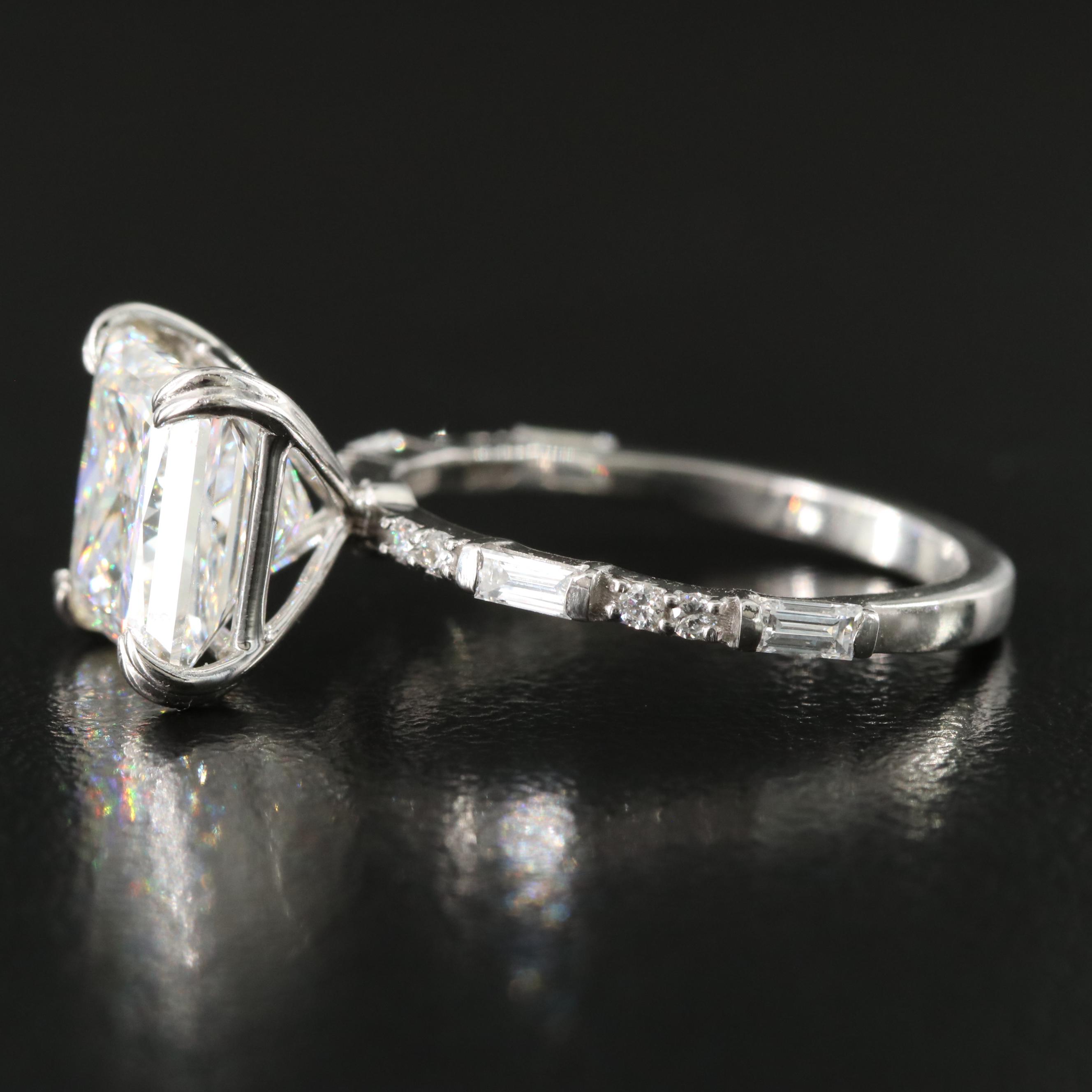 14K 4.33 CTW Lab Grown Diamond Ring with IGI Report